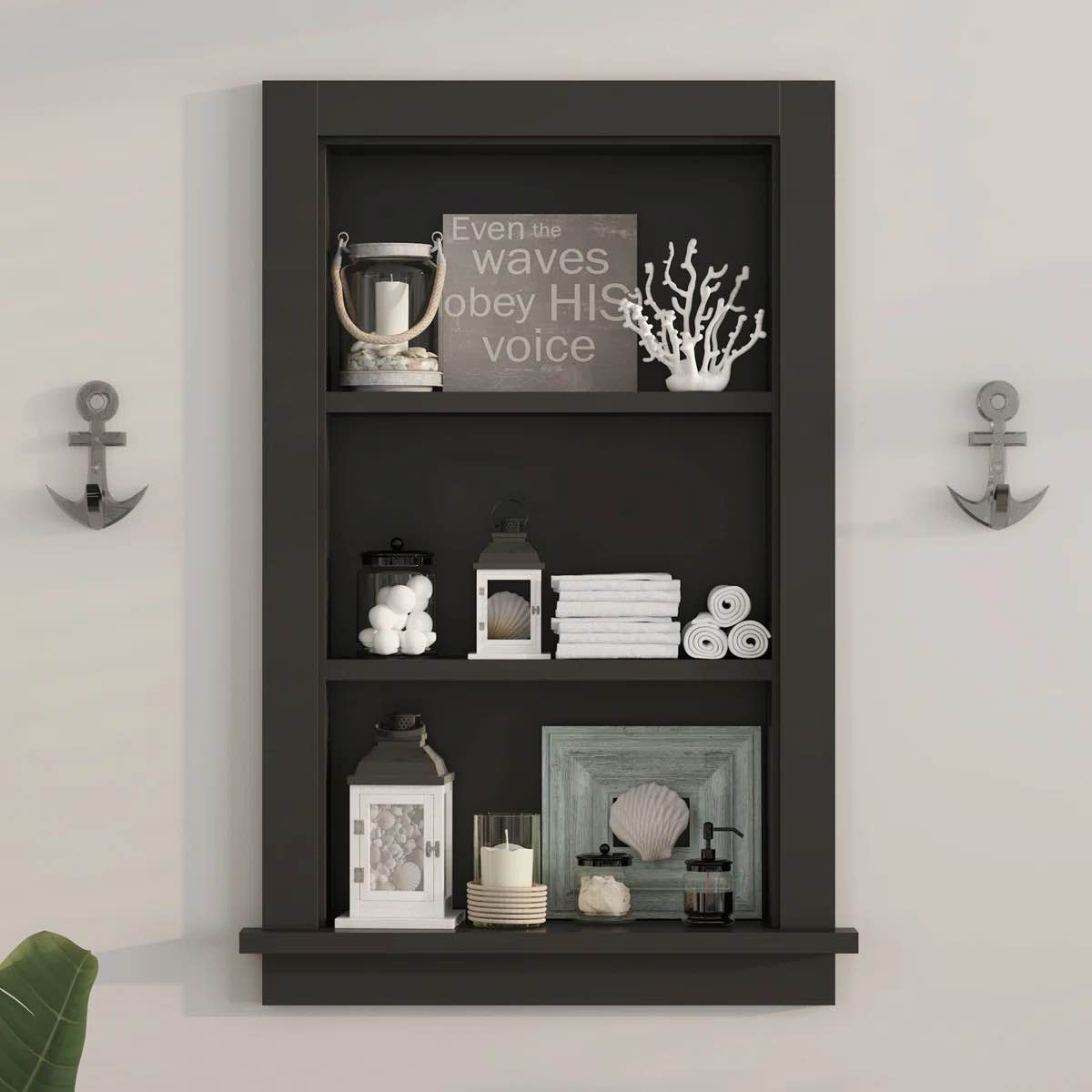 17.5"w X 4"d X 26.4"h Wall Niche Double Shelf Wood Recessed Shower Niche Cabinet Rectangle