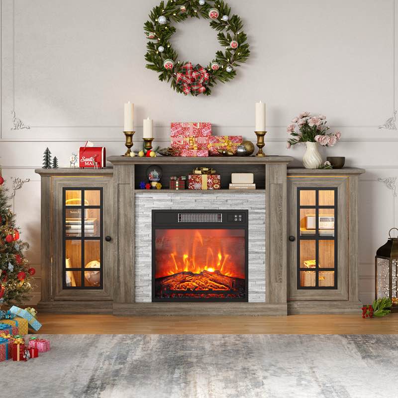 Elisandro 59' W Electric Fireplace