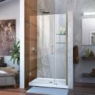 shower door 48” x 74”, brushed gold- (incomplete one box of two only)