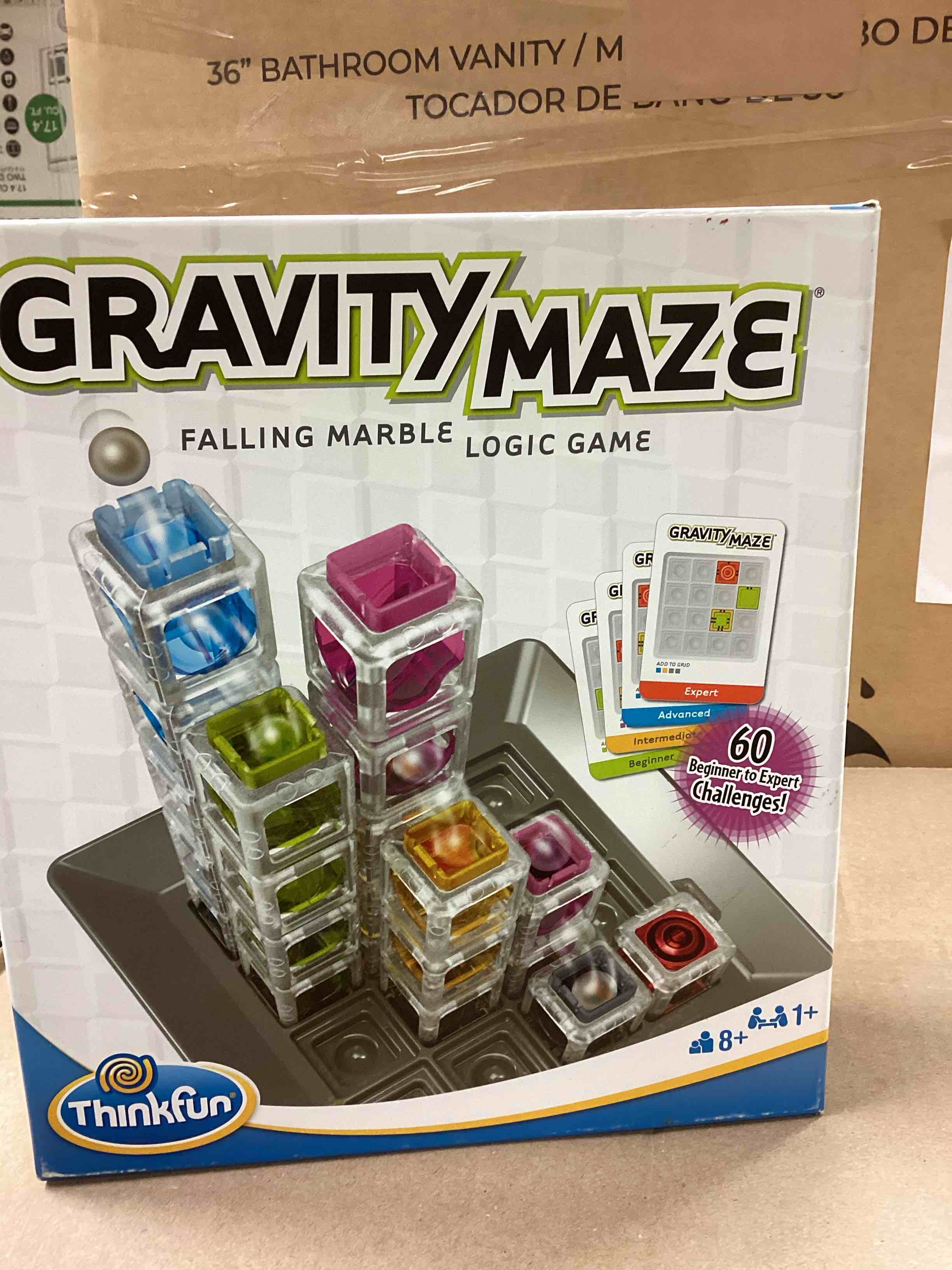 Condition photo showing Good Condition for ThinkFun Gravity Maze - Falling Marble Logic Game - Challenging STEM Toy for Kids 8-12 - Gravity Marble Maze - Brain-Building Fun - Educational Gift - Boosts Critical Thinking & Problem Solving