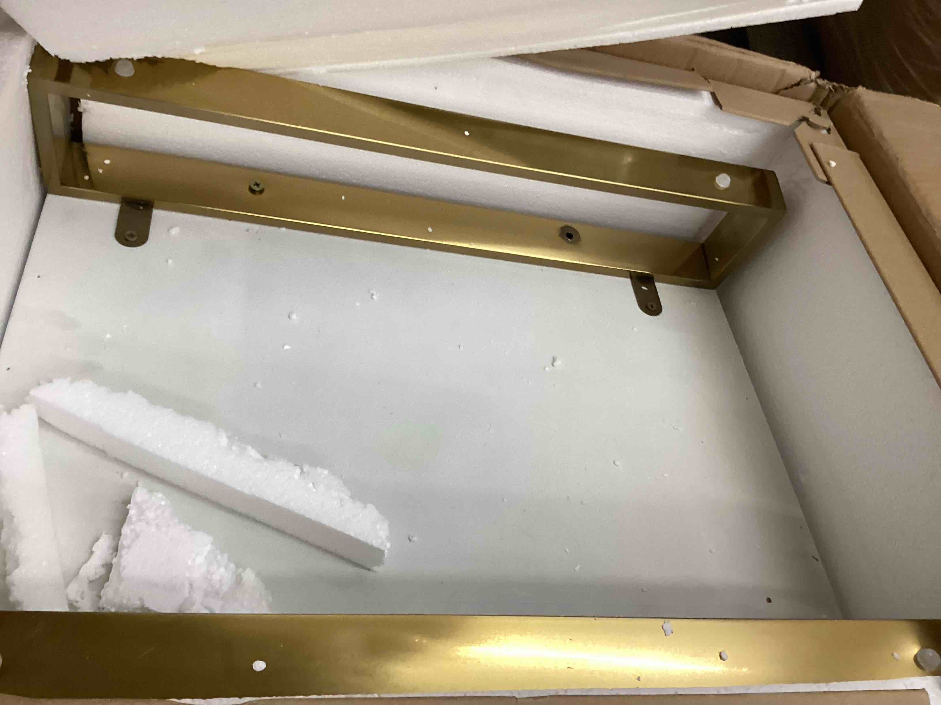 Condition photo showing As Is for Modern 15.7'' Wide Nightstand 2 - Drawer Nightstand in White