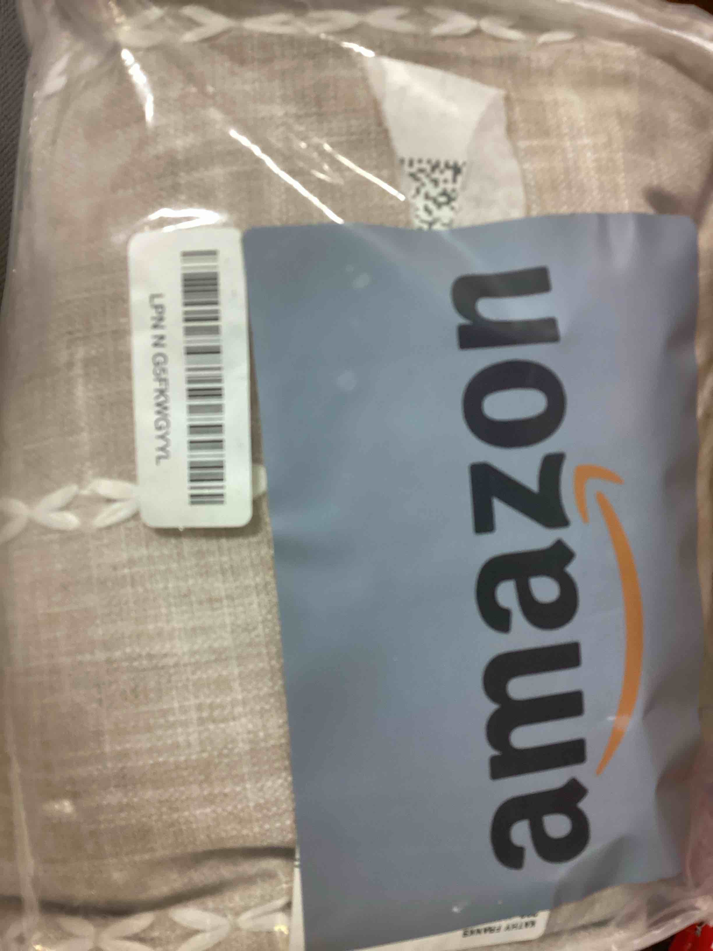 mitovilla boho extra long shower curtain 72 x 84, tan 84 inch xl polyester linen tassel fabric shower curtain set with hooks for vintage country farmhouse bathroom decor, thick & wrinkle resistant taupe 72"w x 84"l (pack of 1)