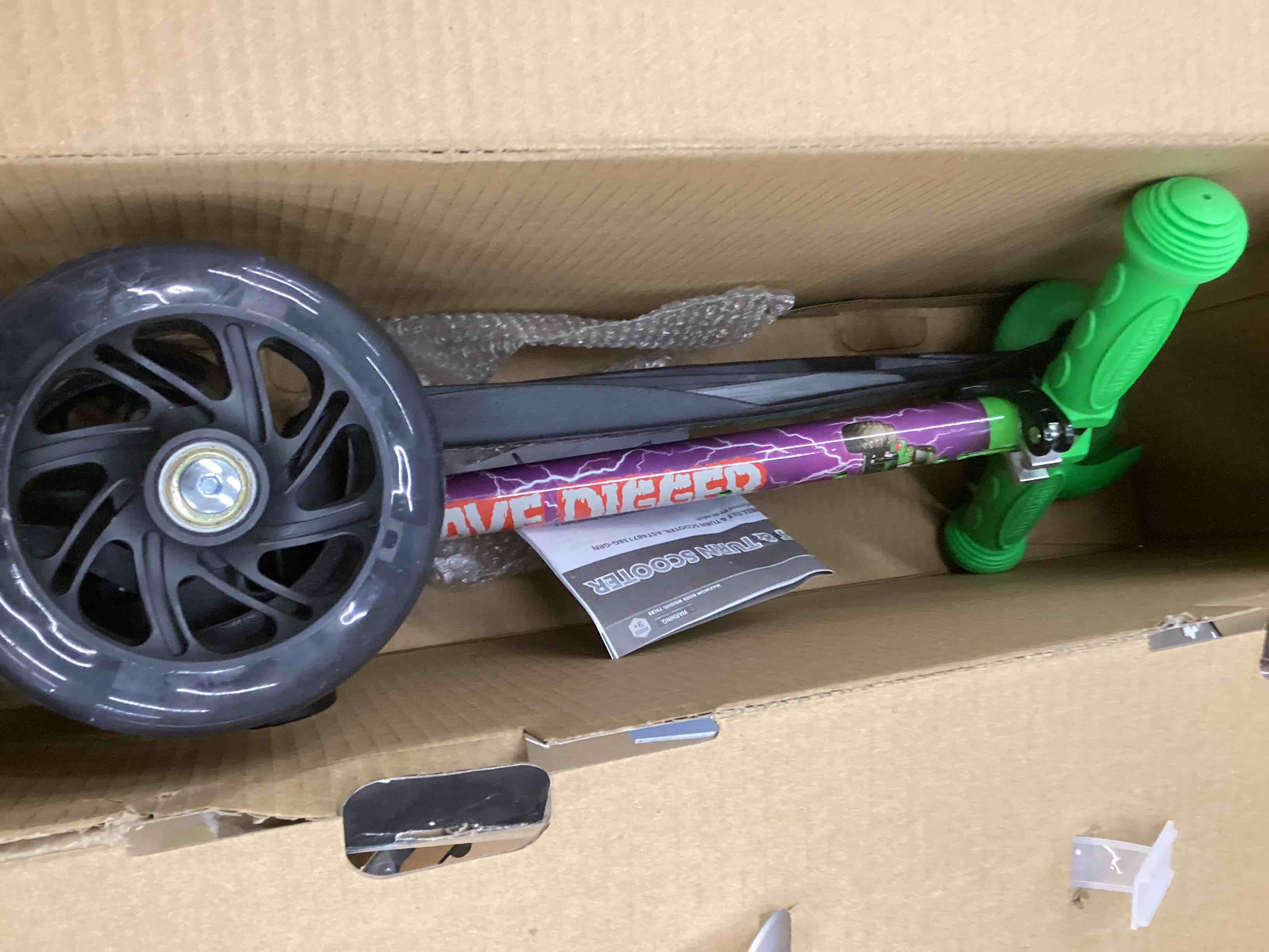 Condition photo showing As Is for Scooter for Kids Ages 3-5 - Extra Wide Deck & Light Up Wheels, Self Balancing Kids Toys for Boys & Girls, Choose Your Favorite Character
