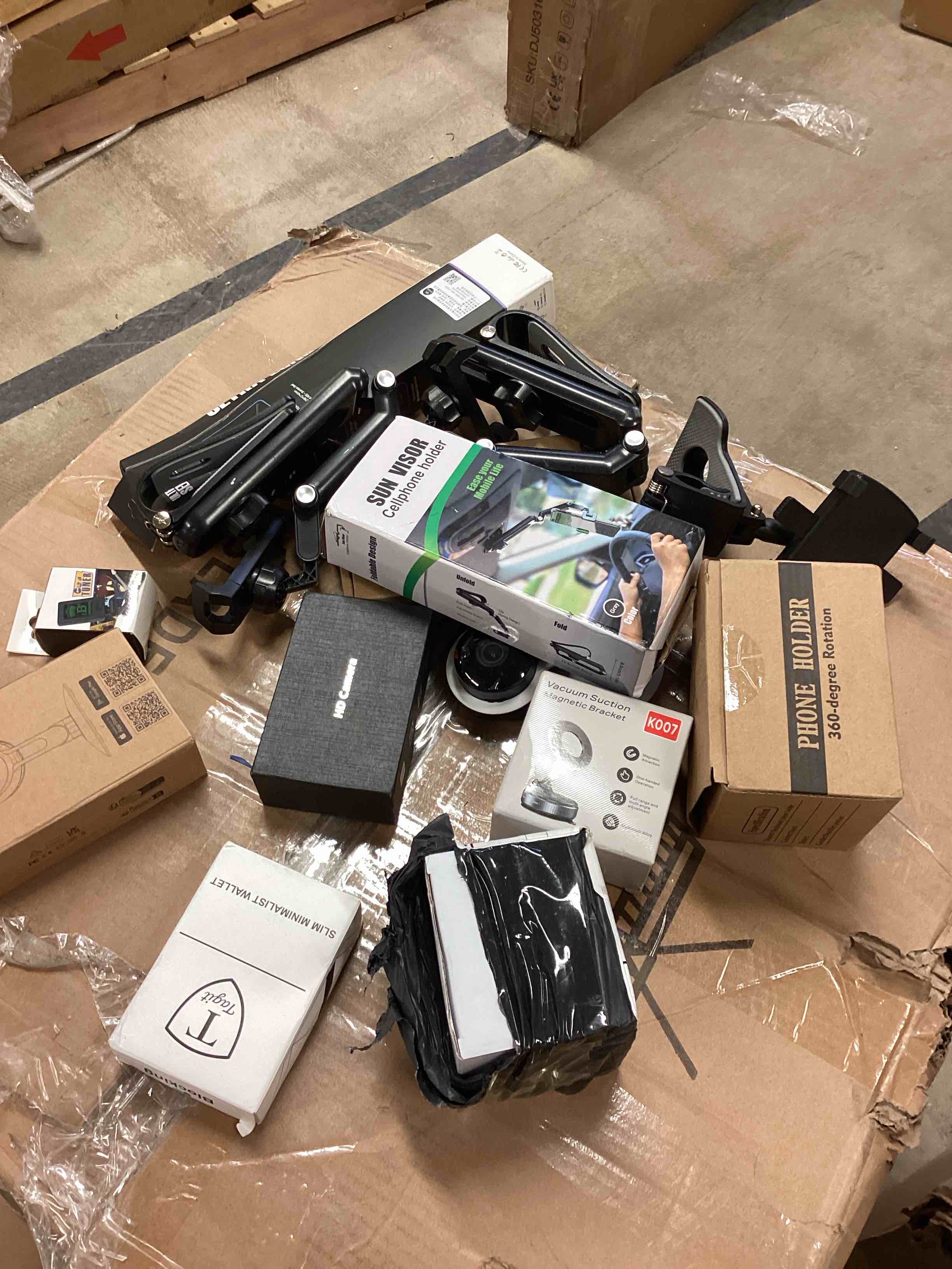 assorted of miscellaneous items included holders cellphone/ camera security /wallet and more  