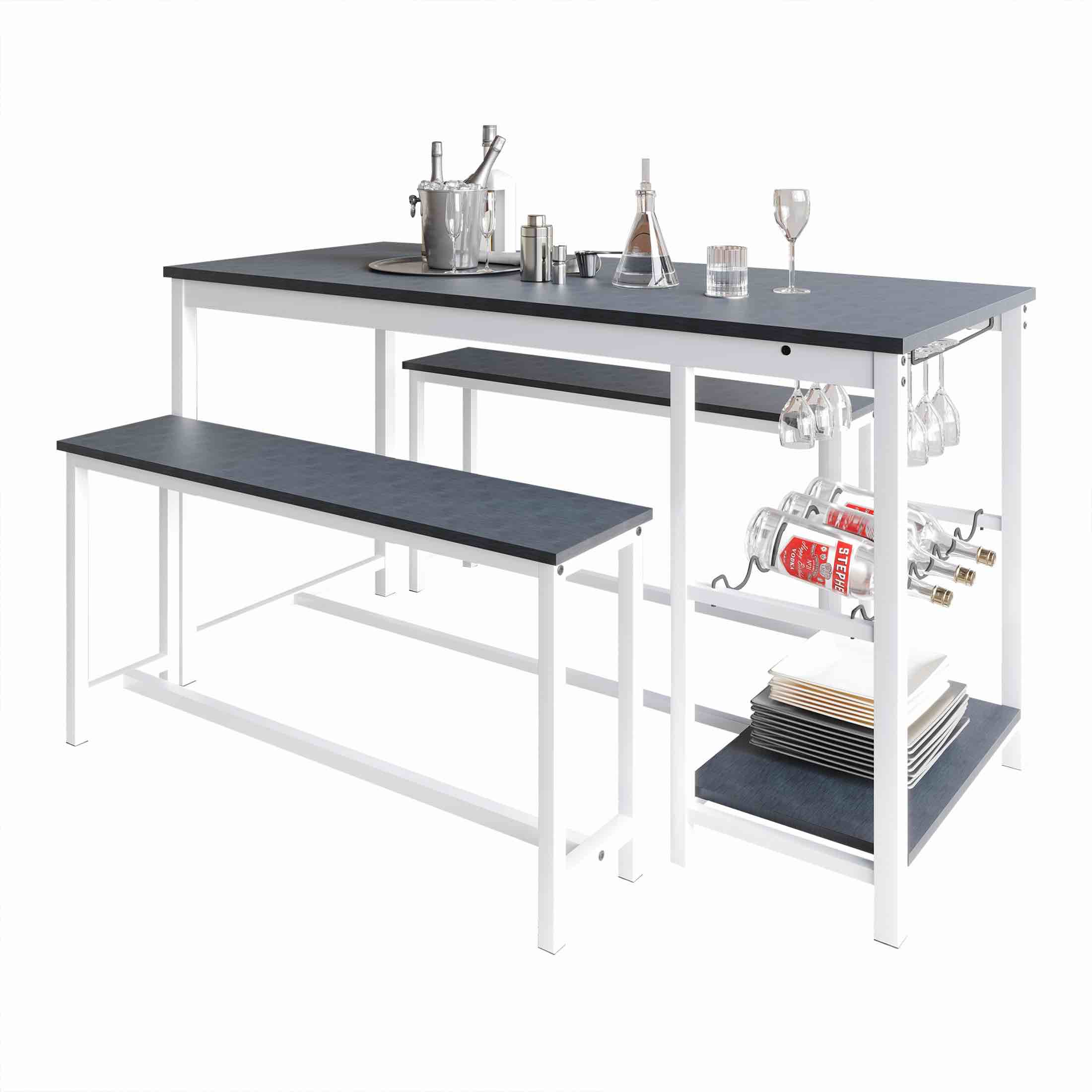 ChaletPosh White Contemporary/Modern Dining Room Set with Rectangular Table