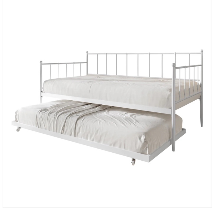 Mjudi Twin Size Metal Daybed with Trundle