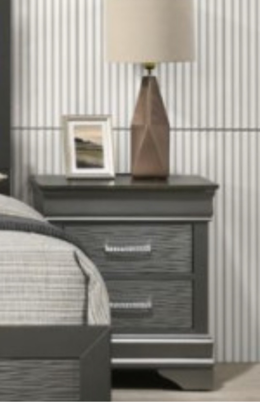 NeoLiving Hudson Gray Nightstand 