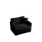 (incomplete, box 2/2) W1361P342565 40” chenille upholstered sofa chair with solid wood legs black 