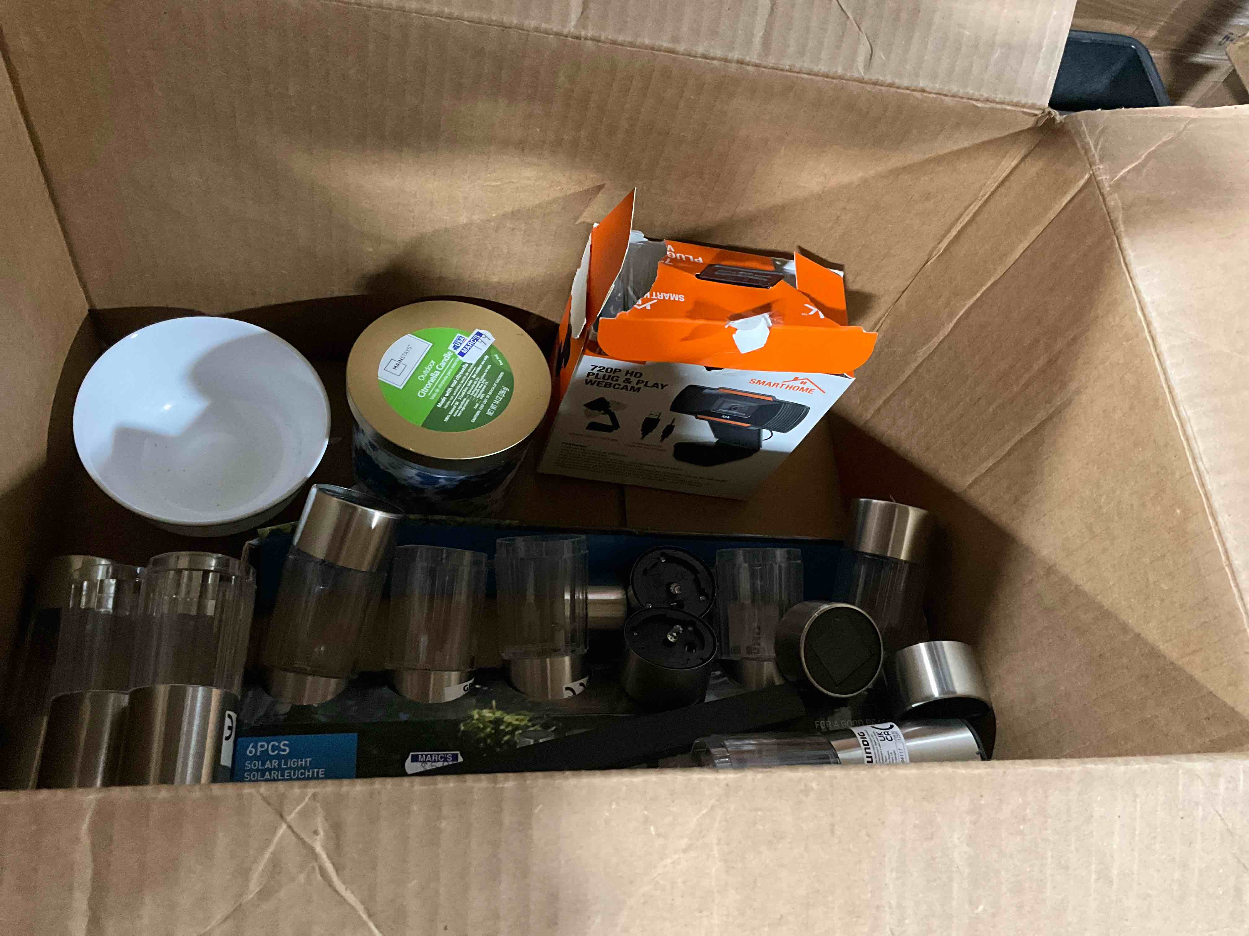 box lot of miscellaneous items 