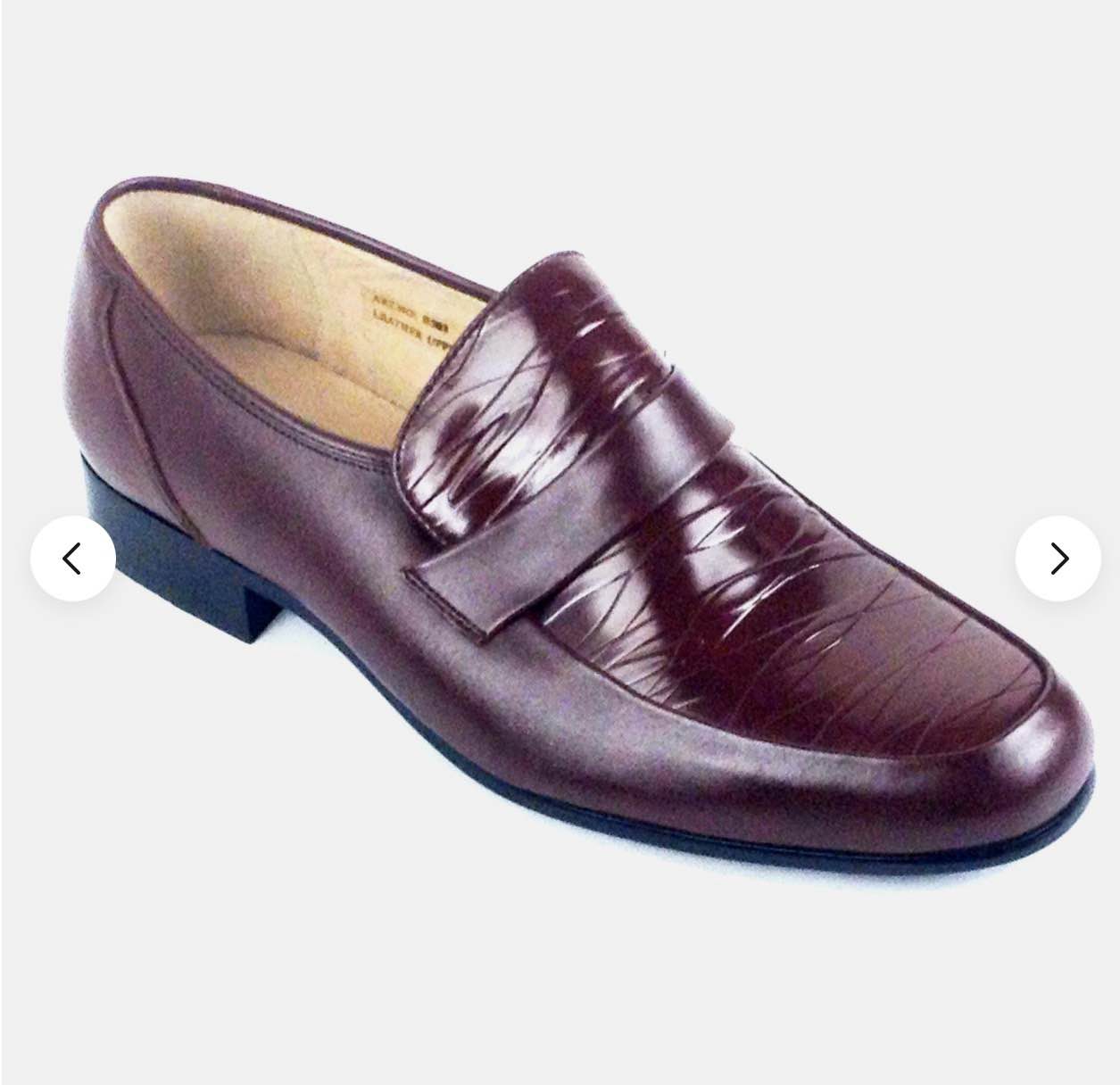 Veeko Brown Men's Leather Upper And Lining Dress Shoes color Brown,size 10.5