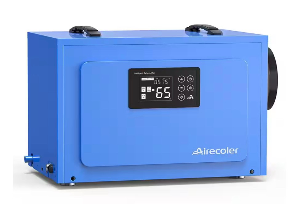 125 pt. 6,000 sq. ft. Commercial Dehumidifier for Crawlspace Basement Bucketless in. Blue by Airecoler