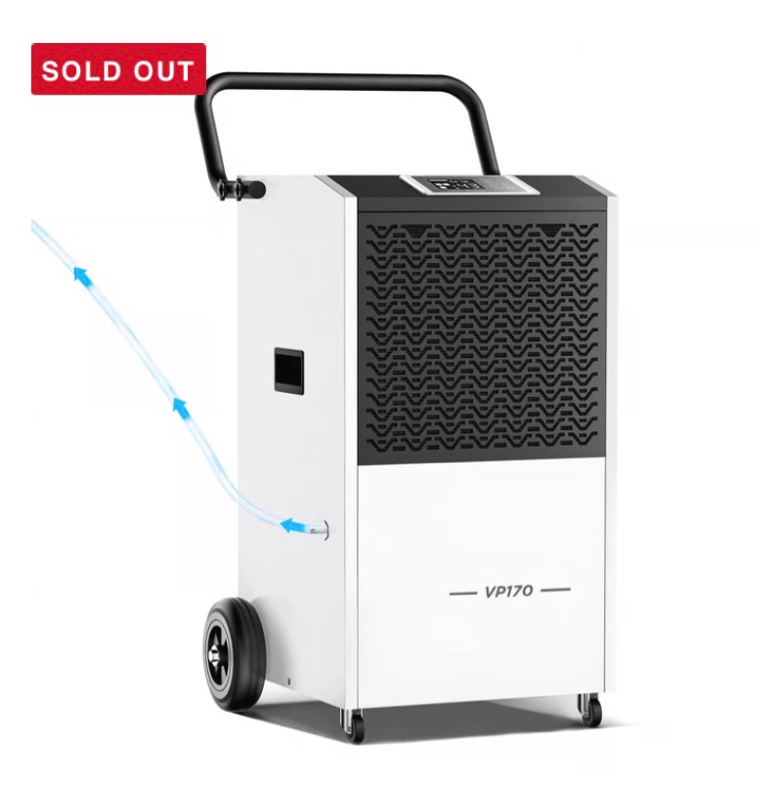MOISWELL VP170 Explorer 170 Pints Commercial Dehumidifier with Pump and Drain Hose