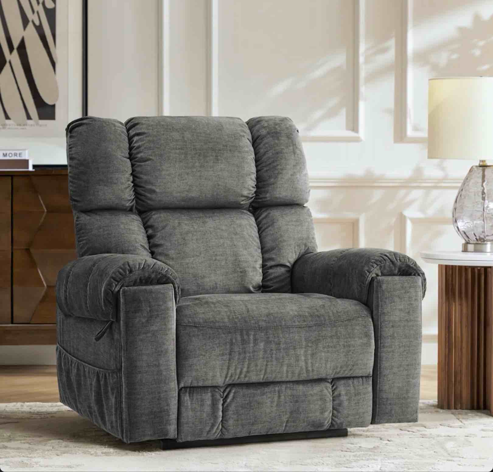 Massouma Transitional Dual Motor Lift Assist Power Heated Massage Recliner By Latitude Run®