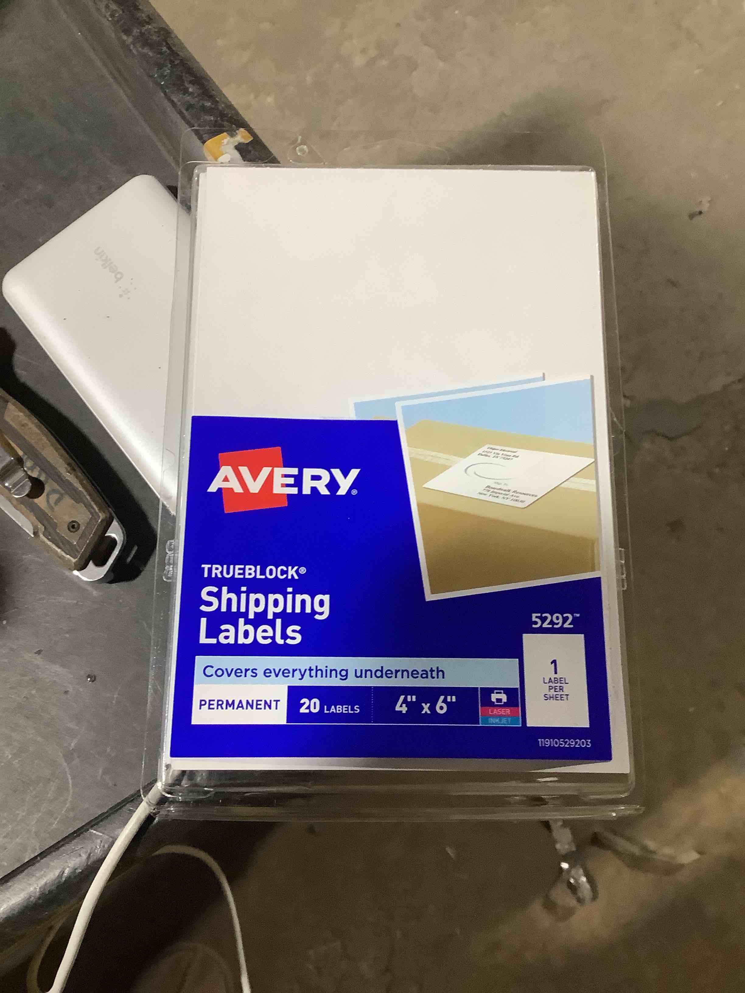 Condition photo showing New/Like New for Avery Printable Shipping Labels, 4" x 6", White, 20 Blank Address Labels (05292) 1 Count (Pack of 1)