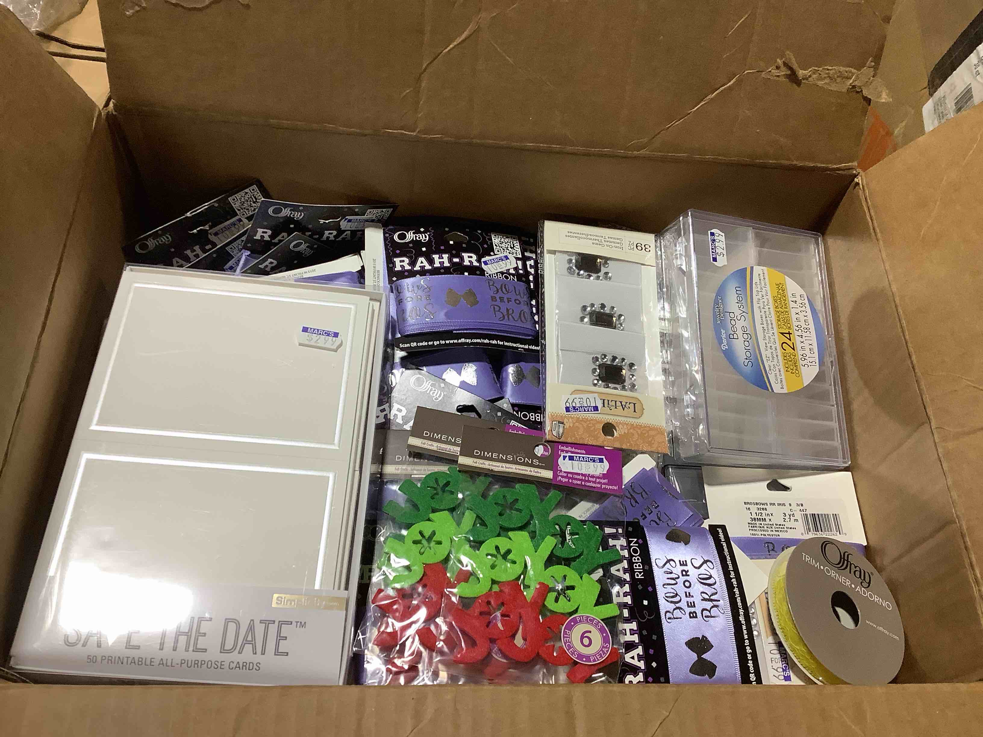 box lot of miscellaneous items 