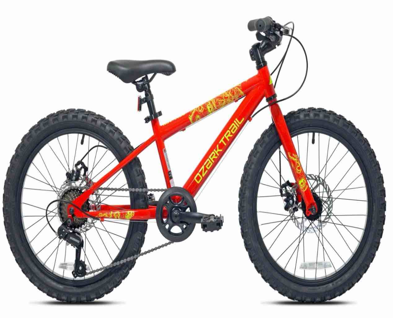 Ozark Trail Vibe 20" Mountain Bike, 7-Speed Microshift Drivetrain, Red