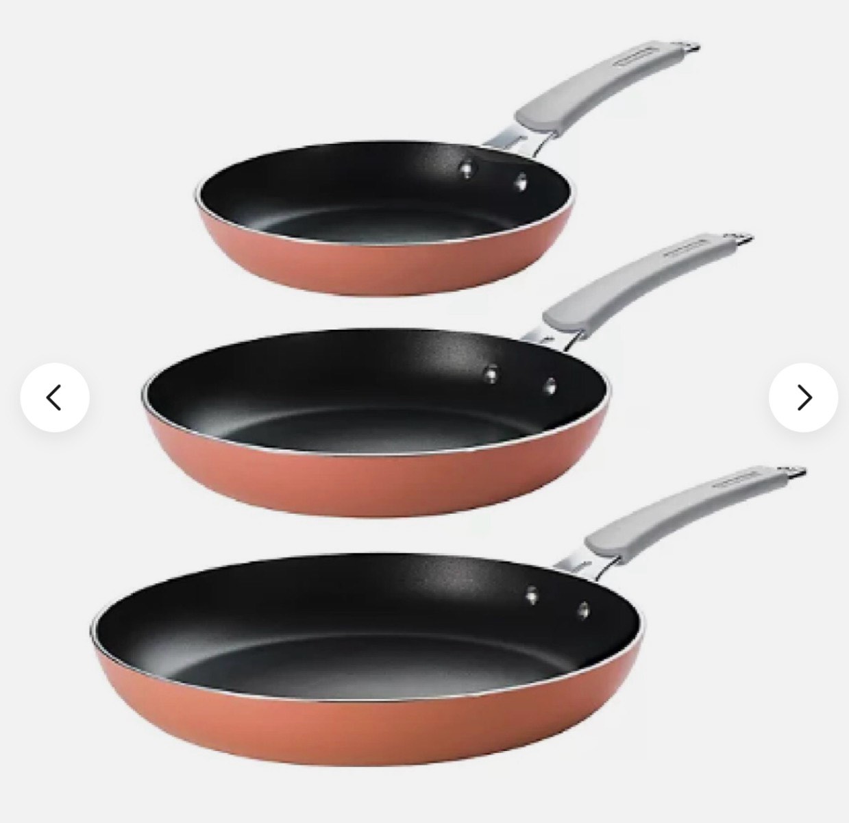 tramontina 3-piece nonstick fry pan set (persimmon)
