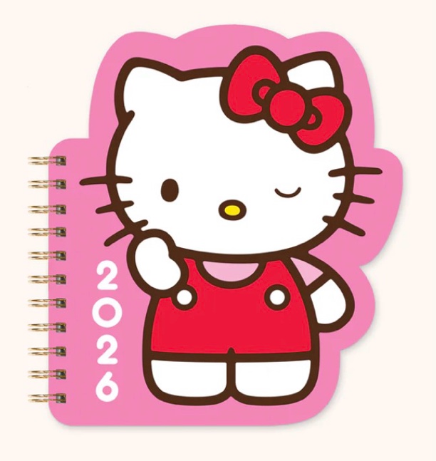 2026 Hello Kitty Playful Pink Die-Cut Weekly Planner