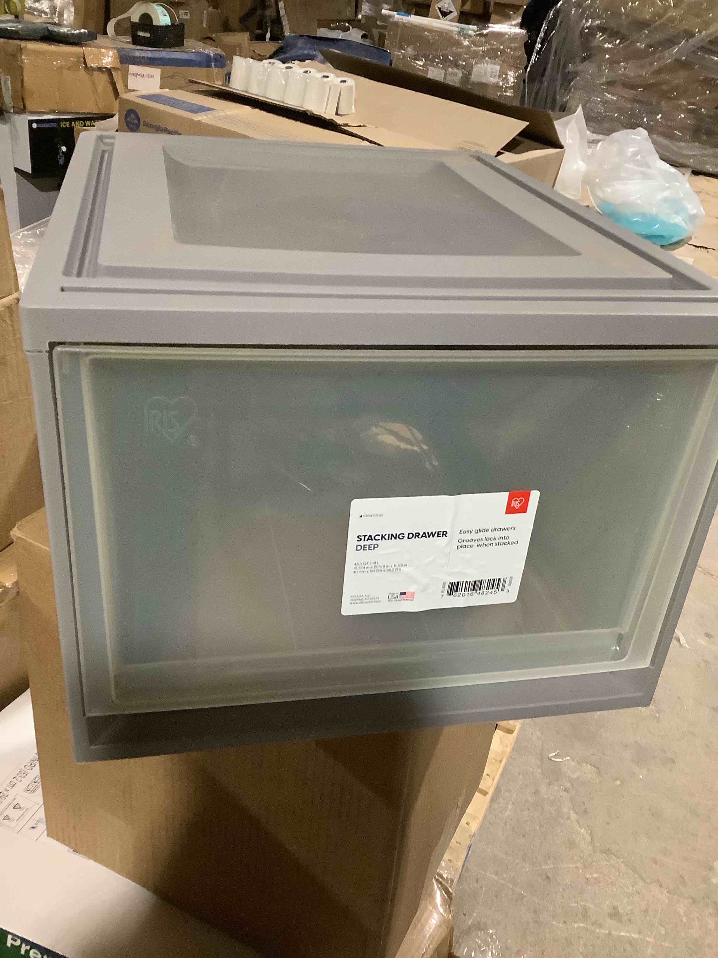 Condition photo showing Good Condition for Iris Deep 1 Drawer Stackable Storage, Gray