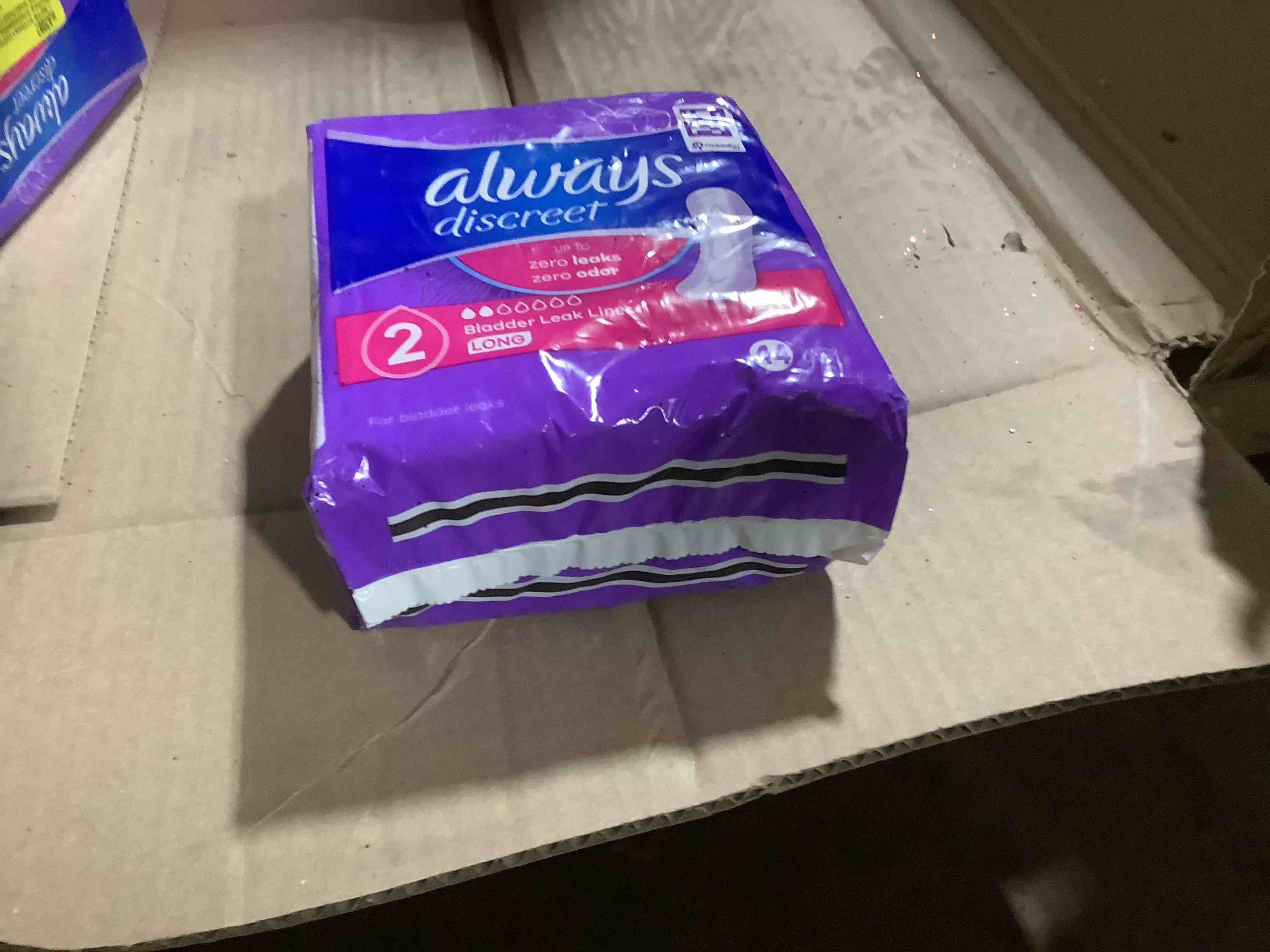 Condition photo showing Good Condition for Always Discreet Incontinence Liners - Very Light Absorbency - L - 44ct