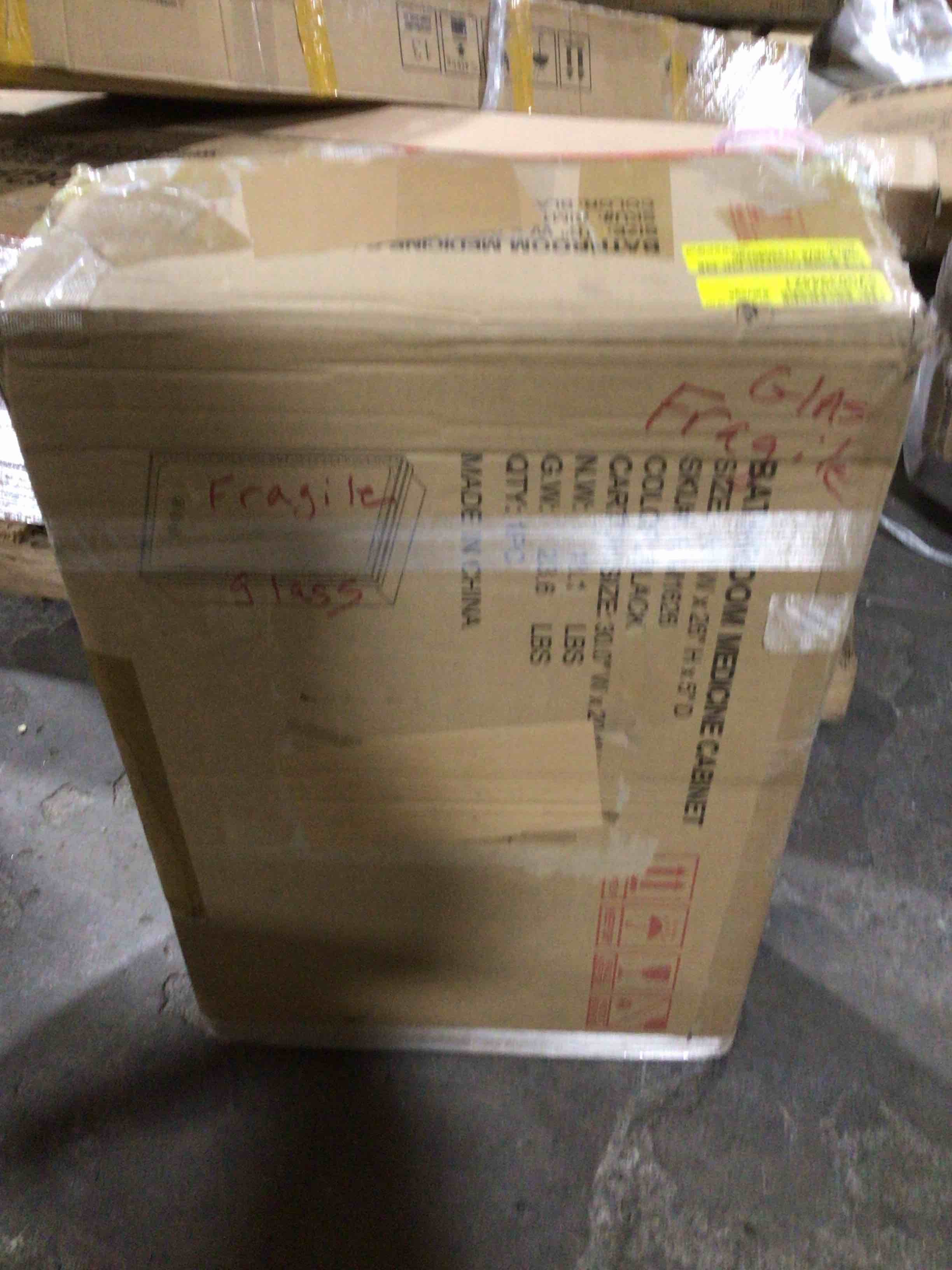 Condition photo showing Good Condition for Medicine Cabinet 16x24 Inch, Aluminum Bathroom Mirror Cabinet with Storage, Recessed or Surface Mount, Black Vanity Storage Unit with 3 Anti-Tip Adjustable Acrylic Shelves, Soft Close Hinge