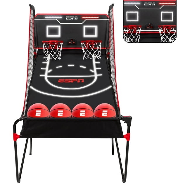 espn pro competition led 2-player arcade basketball