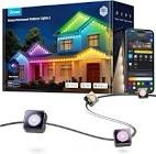 govee permanent outdoor lights 2, 100ft rgbic outdoor lights with 16 million colors and 100 scene modes, ip67 waterproof, holiday & party decorations, works with alexa, google assistant, black
