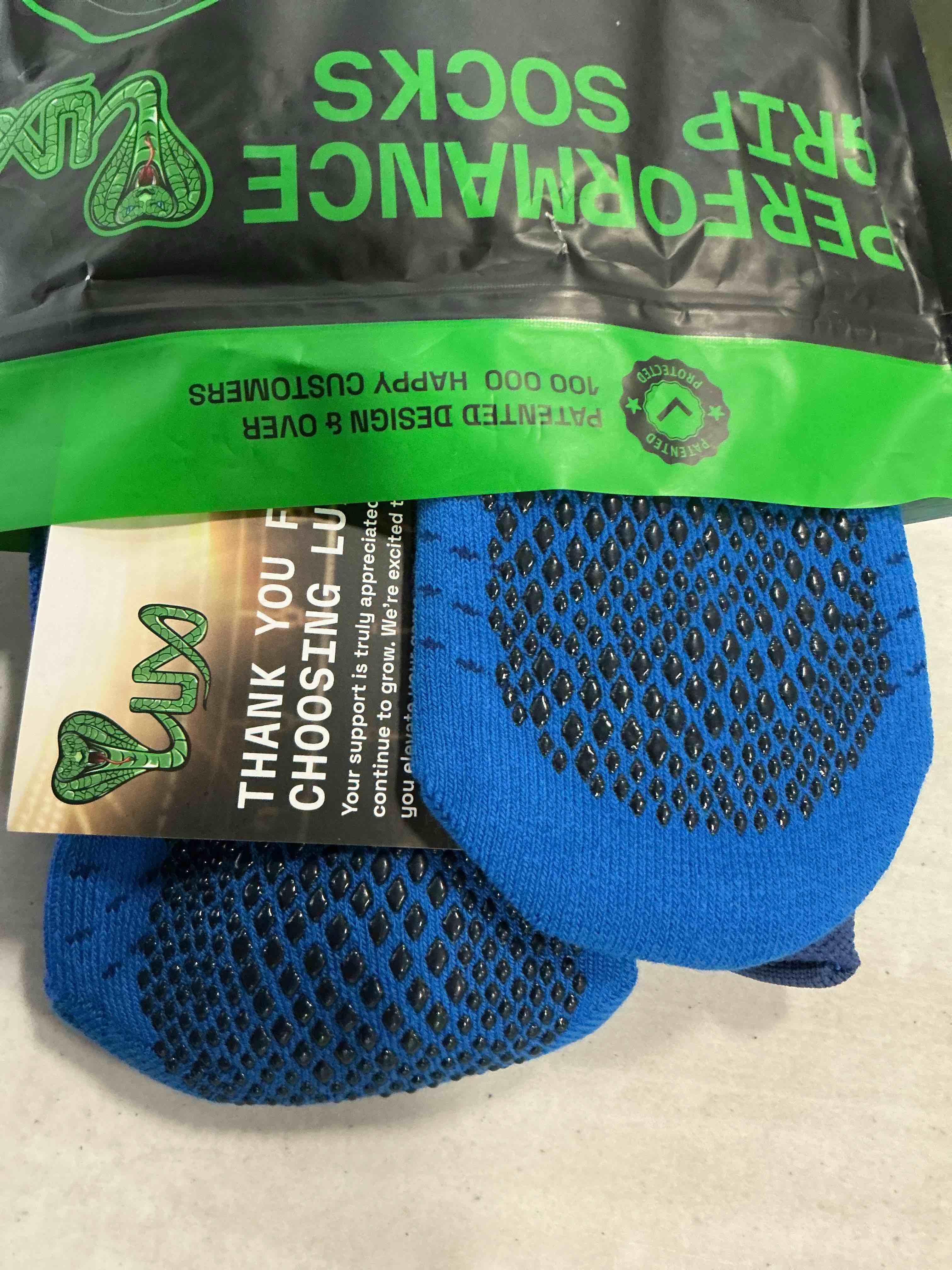 Condition photo showing Good Condition for SPORT SOCKS - PERFORMANCE GRIP CLEAT SOCKS - BLUE - LUX