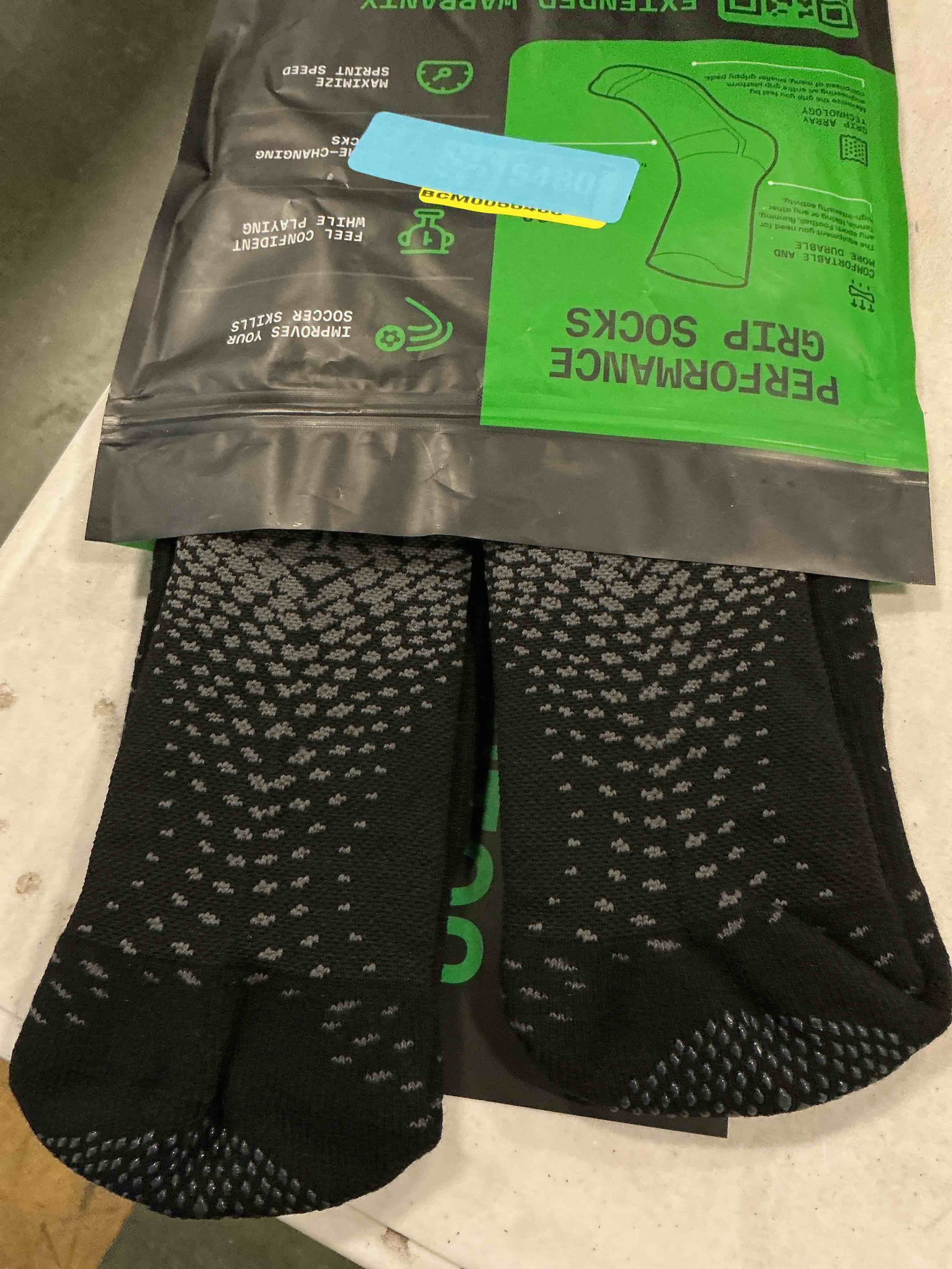 Condition photo showing Good Condition for SPORT SOCKS - PERFORMANCE GRIP CLEAT SOCKS - Black- LUX