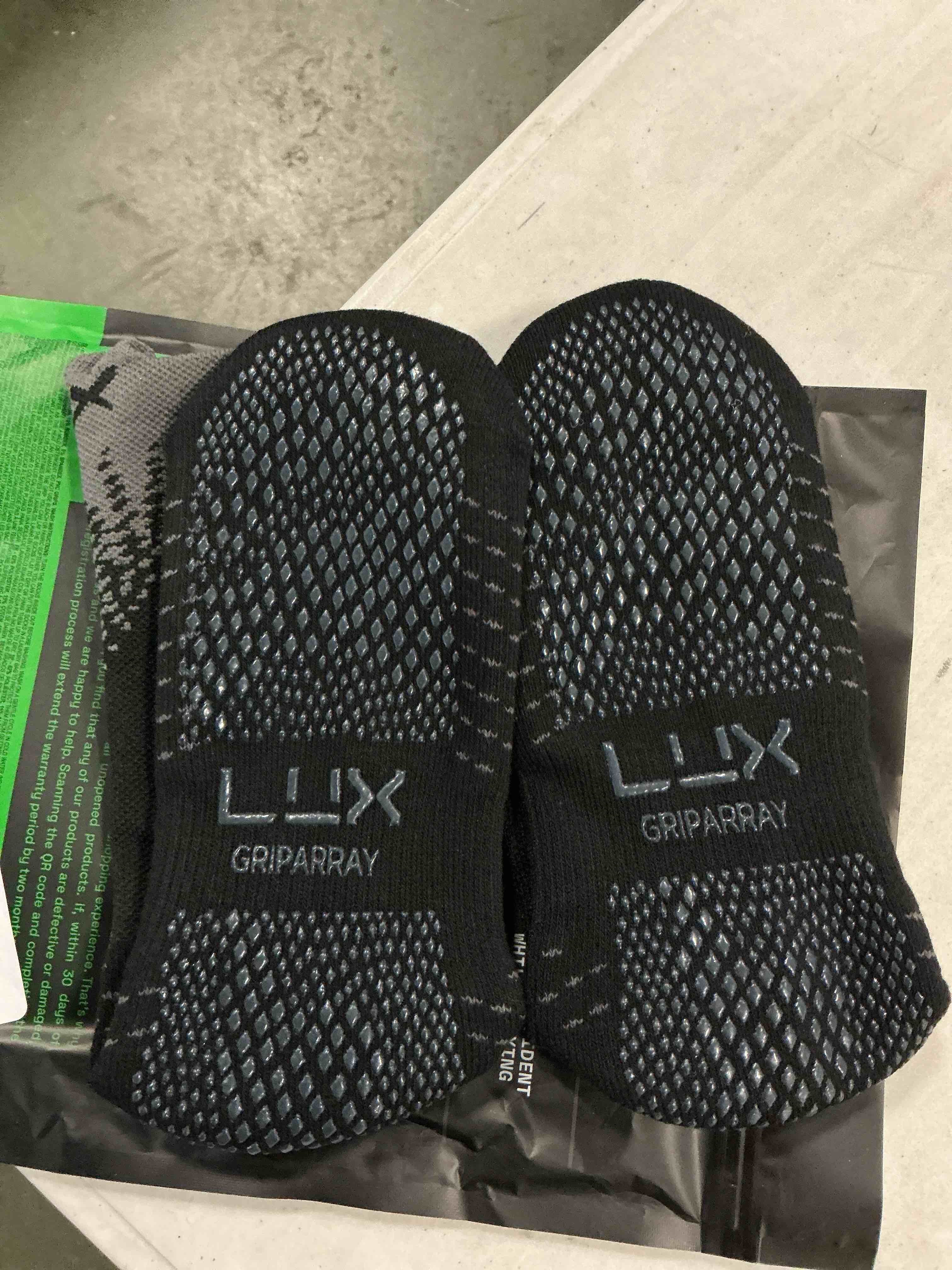 Condition photo showing Good Condition for SPORT SOCKS - PERFORMANCE GRIP CLEAT SOCKS - BLACK- LUX