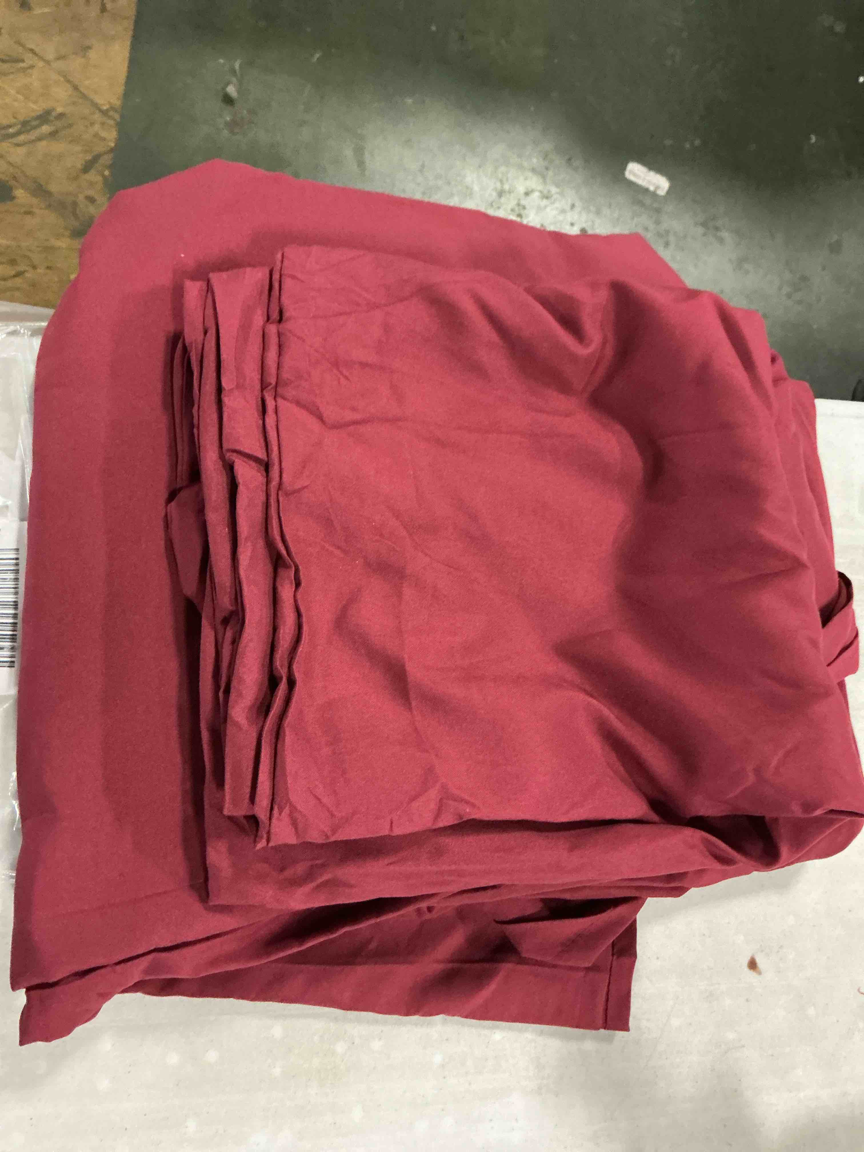 Condition photo showing As Is for Utopia Bedding Queen Sheet Set – Bed Sheets for Queen Size Bed, Soft and Breathable Microfiber, Includes 1 Fitted Sheet, 1 Flat Sheet and 2 Pillowcases (Burgundy)
