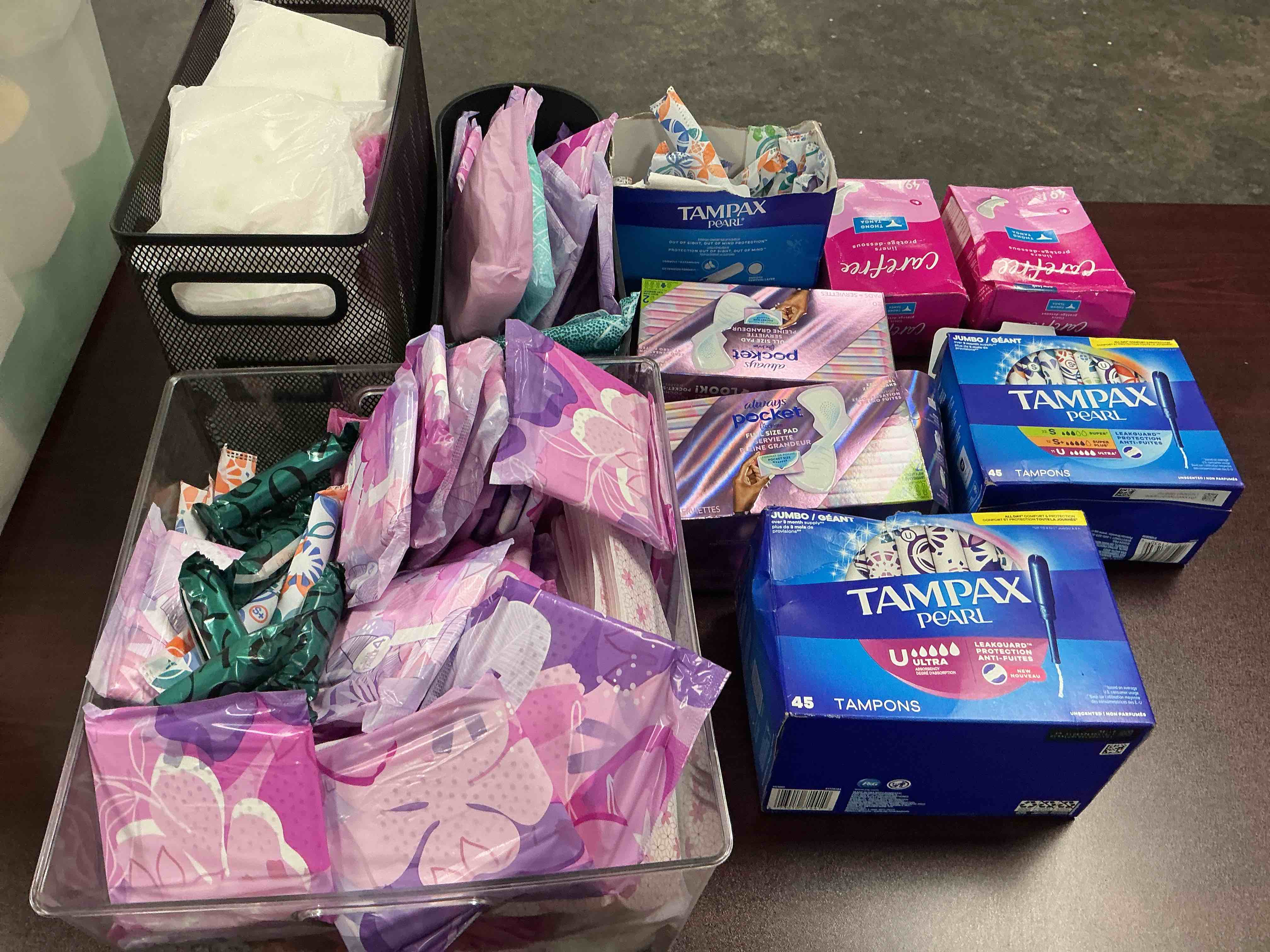 Condition photo showing As Is for Assorted of feminine hygiene products