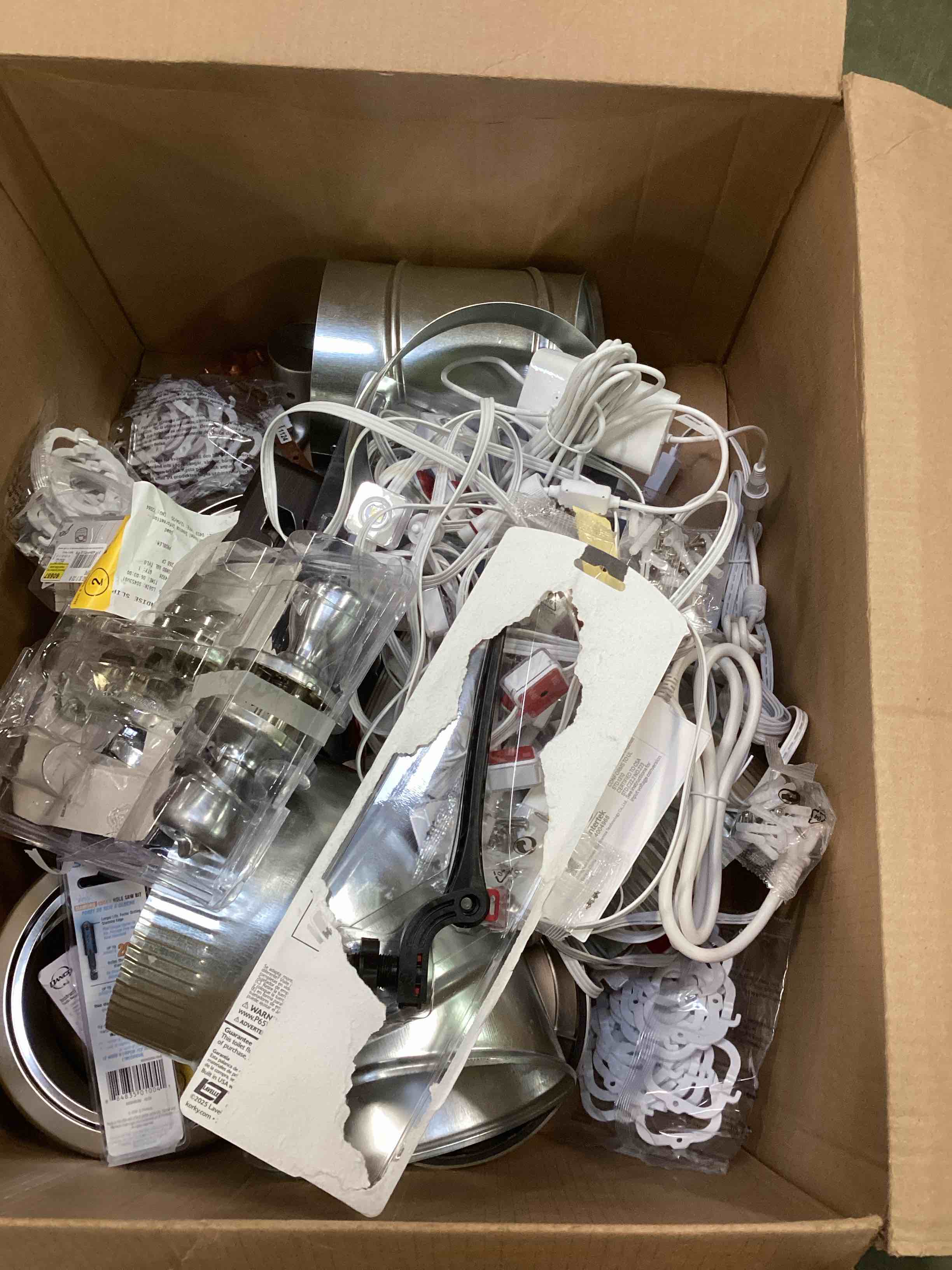 Condition photo showing As Is for Assorted Home Improvement Lot (Small Tools, Screw, Home Accessories, etc.)