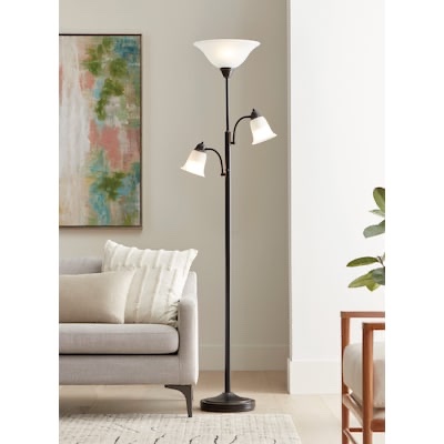  allen + roth 72.5-in oil rubbed bronze multi-head floor lamp