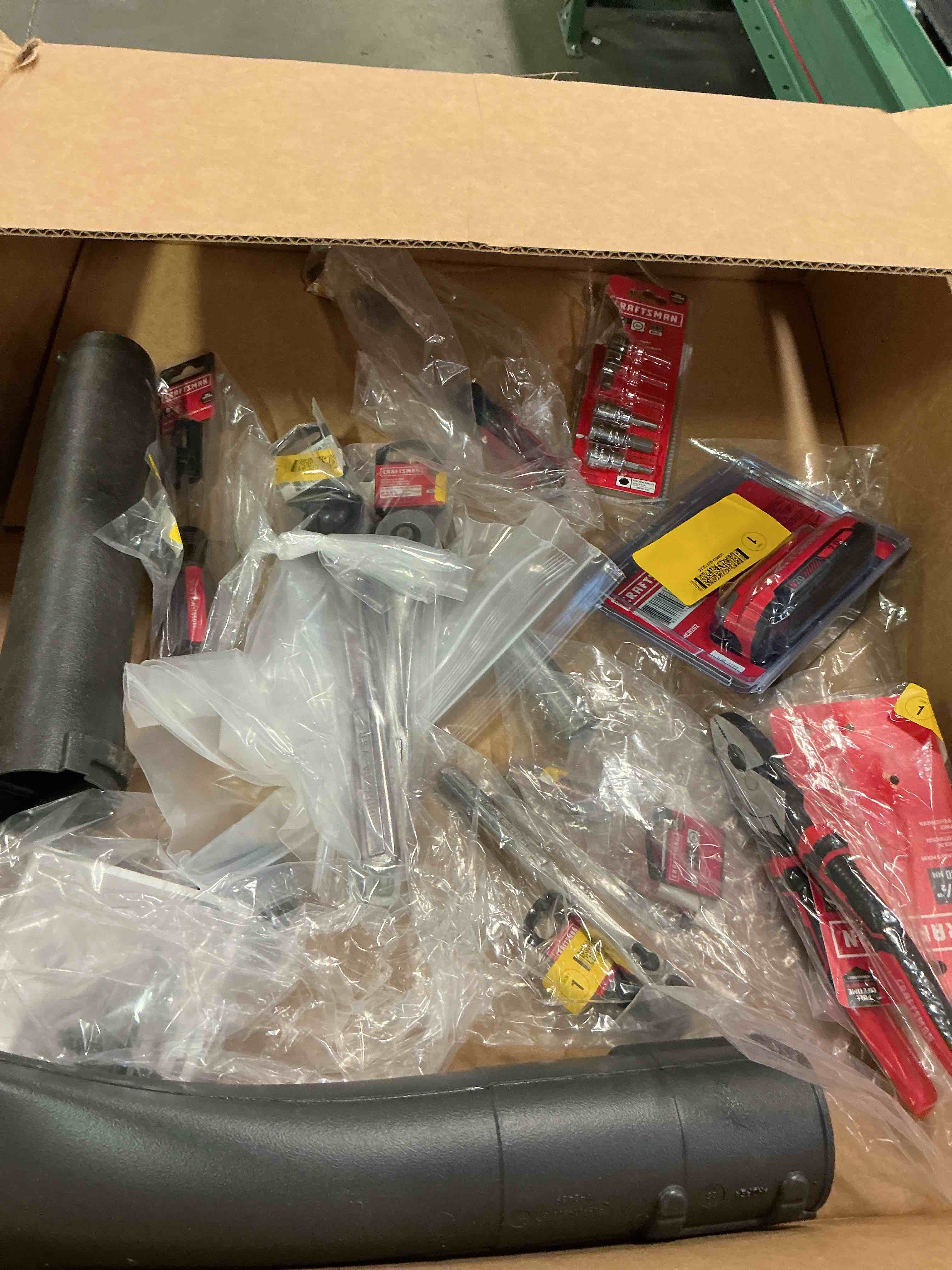 Condition photo showing As Is for Assorted Home Improvement Lot (Small Tools, Screw, Home Accessories, etc.)