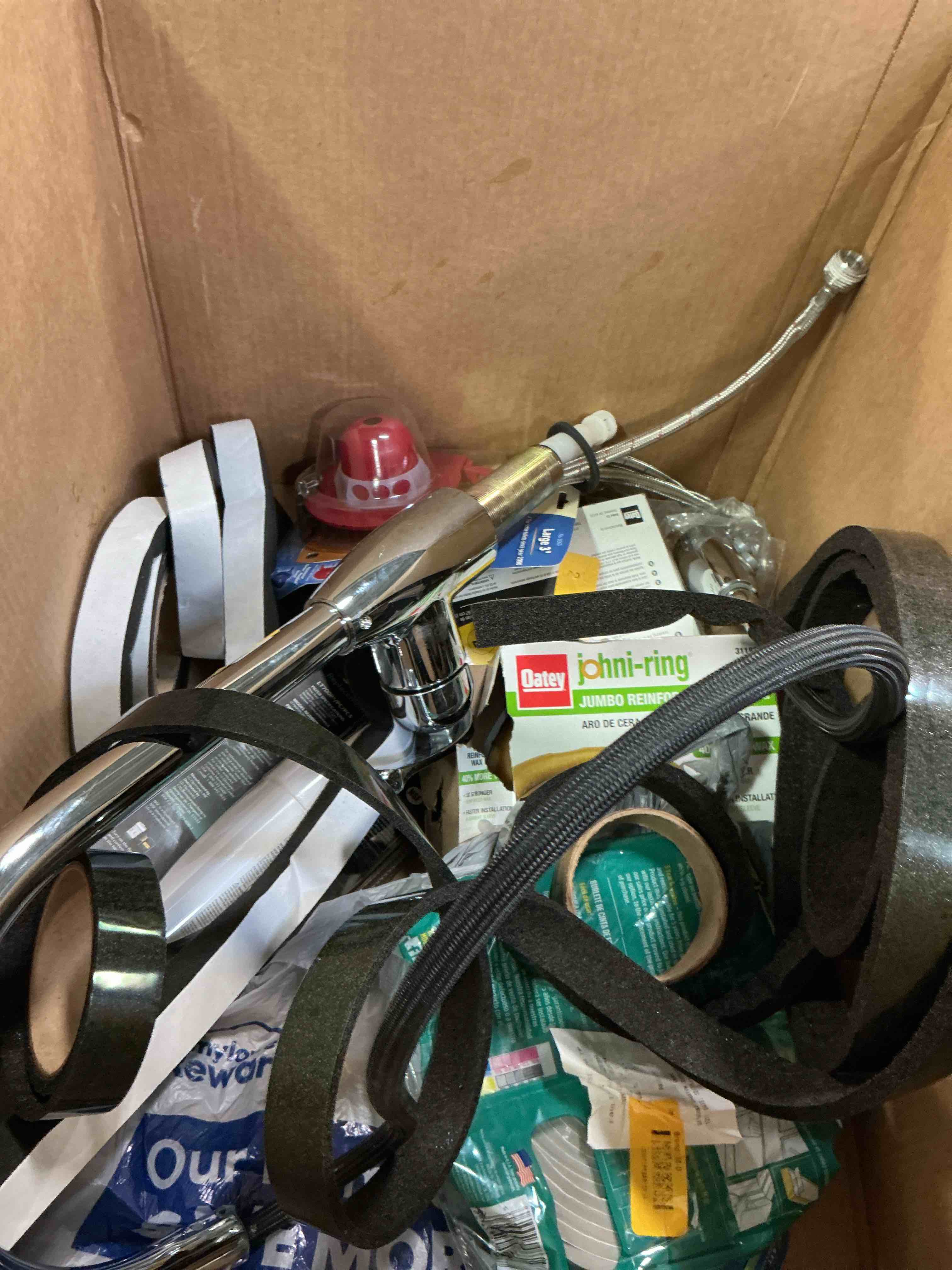 Condition photo showing As Is for Assorted Home Improvement Lot (Small Tools, Screw, Home Accessories, etc.)