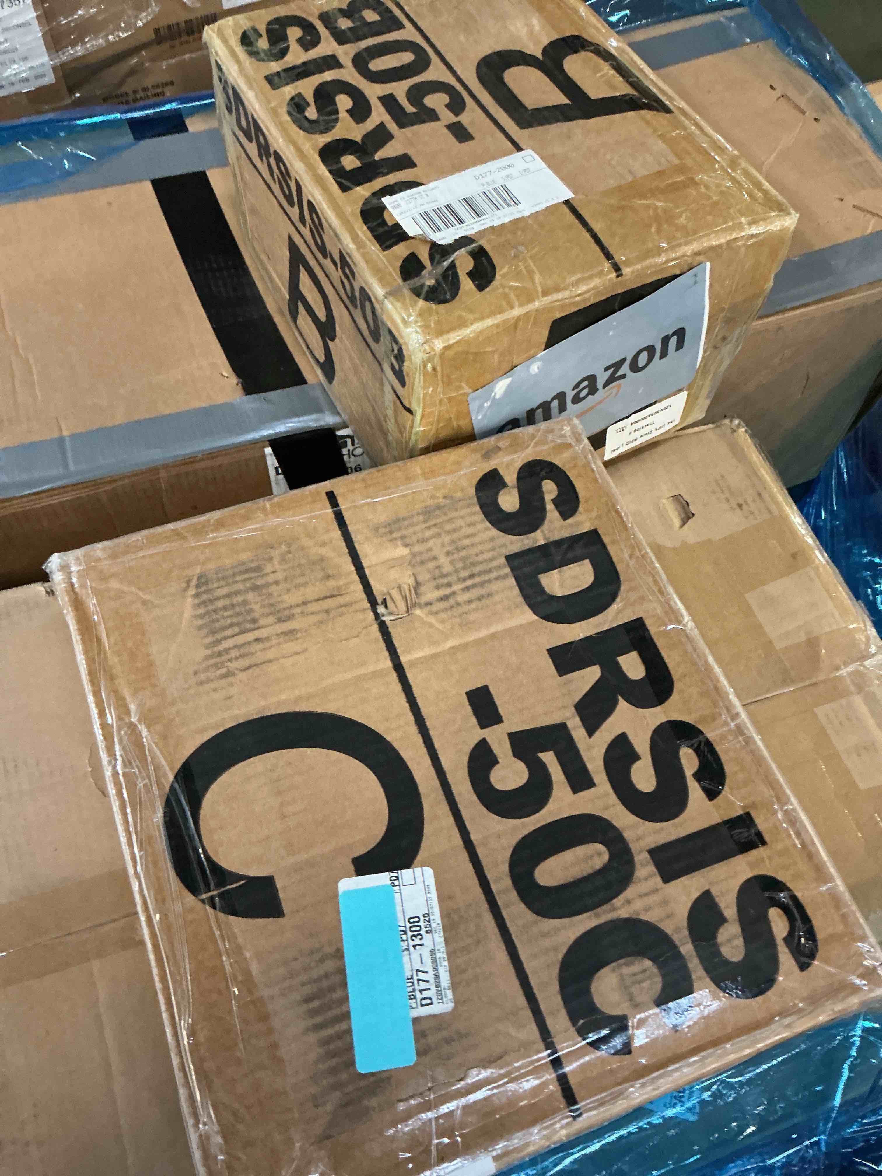Condition photo showing As Is for (Incomplete, 2 boxes for pickup ) CAP 150 lb Coated Rubber Hex Dumbbell Weight Set with A-Frame Rack, Black