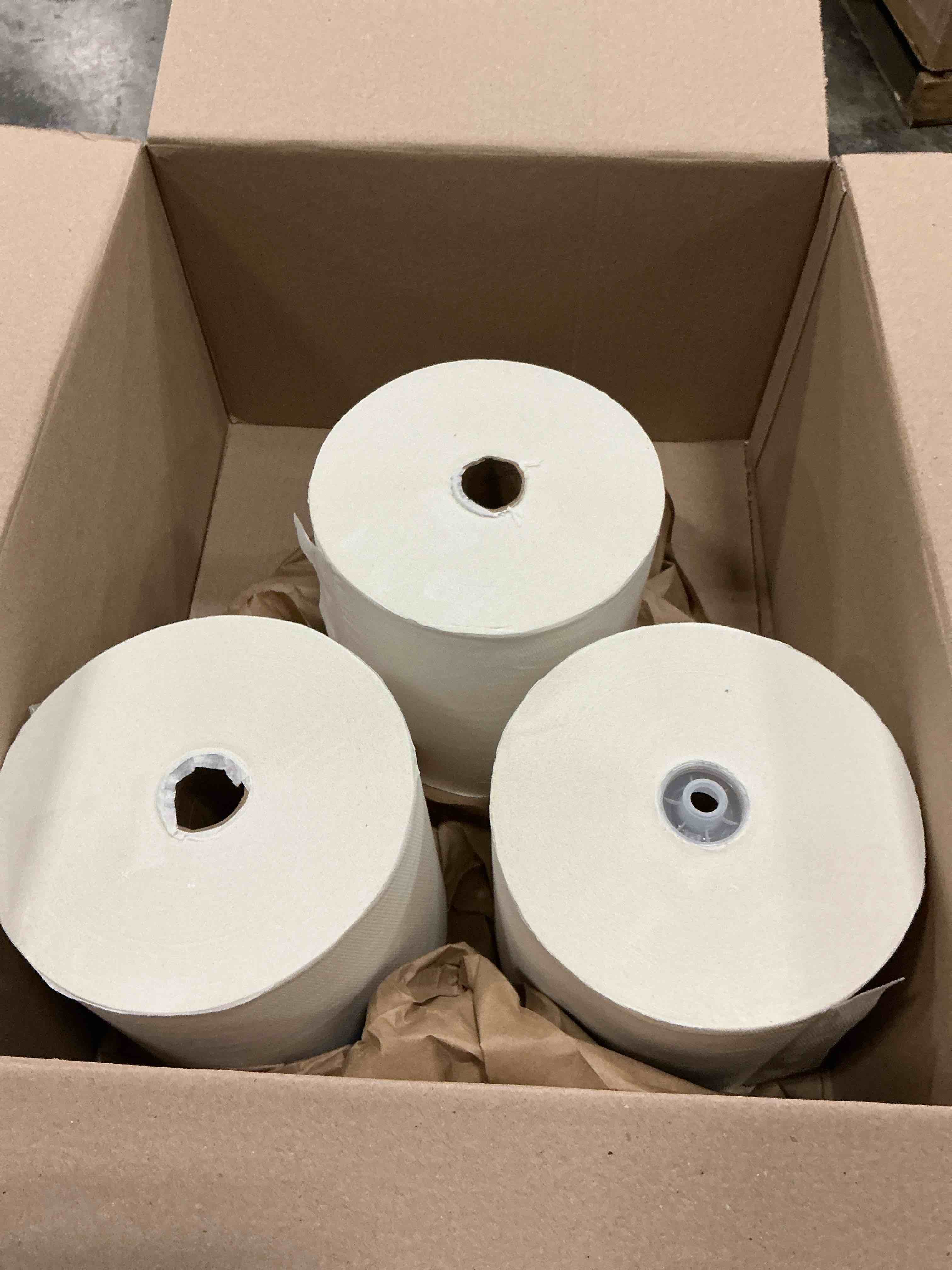 Condition photo showing Good Condition for georgia-pacific blue ultra 8'' high-capacity recycled paper towel rolls by gp pro (georgia-pacific), white, 26491, 1,150 linear feet per roll, 3 rolls per case