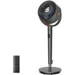 Dreo - Standing Fan, 120°+120° Smart Oscillating Floor Fans, 85 ft Fan For Bedroom, DC Motor Quiet Fans, adjustable height - Gray