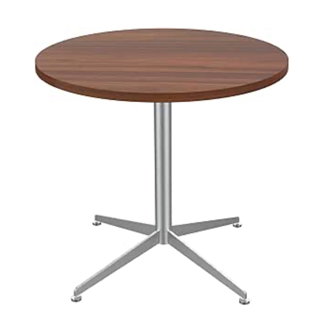 Round Office Table Conference Table Small Dining Table Coffee Meeting Table for Office Boardroom Kitchen Living Room Waterproof Desktop Easy Assembly 31.5 in. 