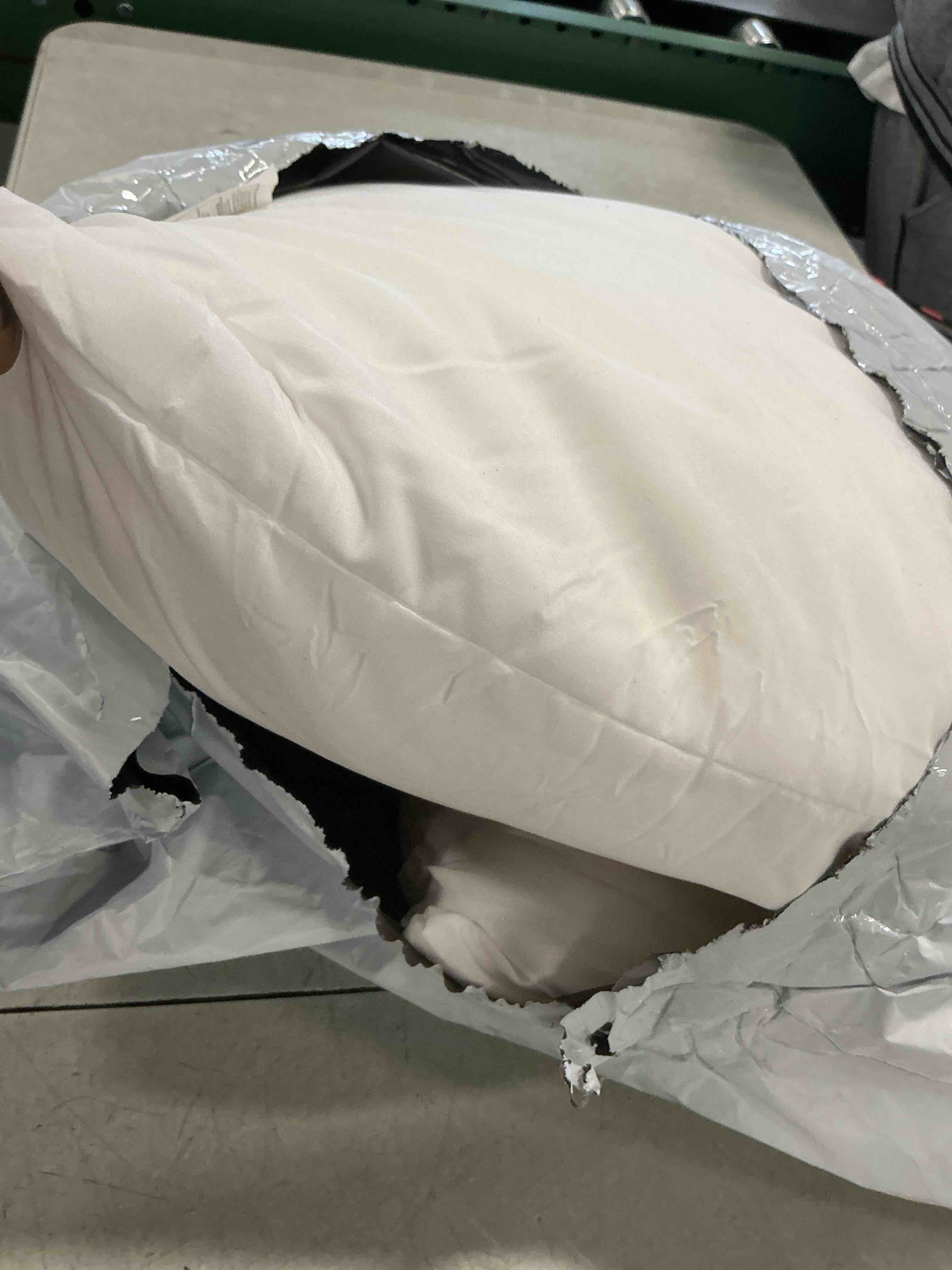 Condition photo showing item condition for Utopia Bedding 18x18 Pillow Inserts, Set of 2, White – Indoor Decorative Throw Pillows for Bed, Sofa & Couch – Soft, Supportive & Fluffy Cushion Inserts White 18x18 Inch