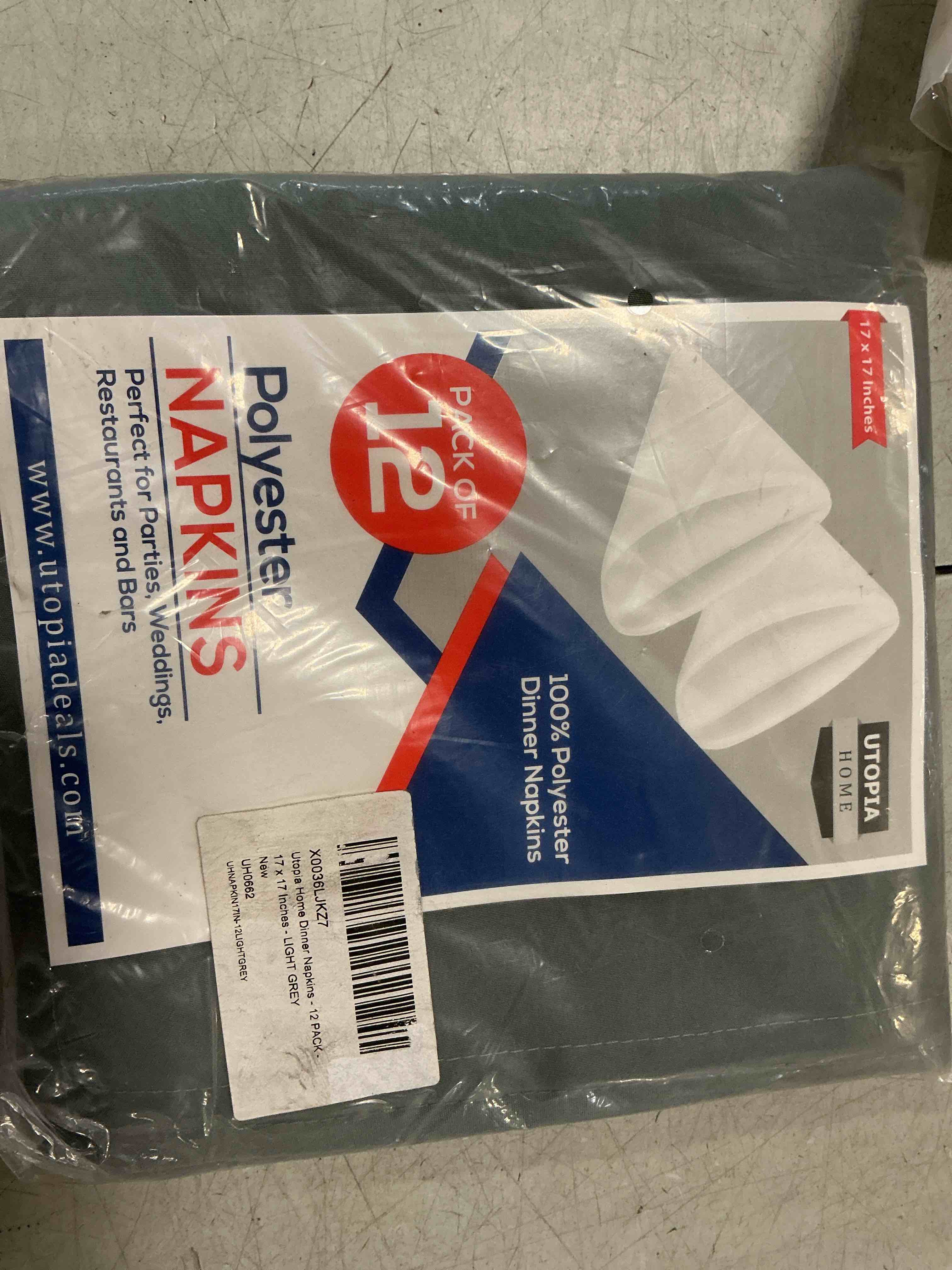 Condition photo showing item condition for Utopia Home White Cloth Napkins (12 Pack, 17x17 Inches), Ideal Dinner Napkins for Party, Wedding and Lunch/Dinner