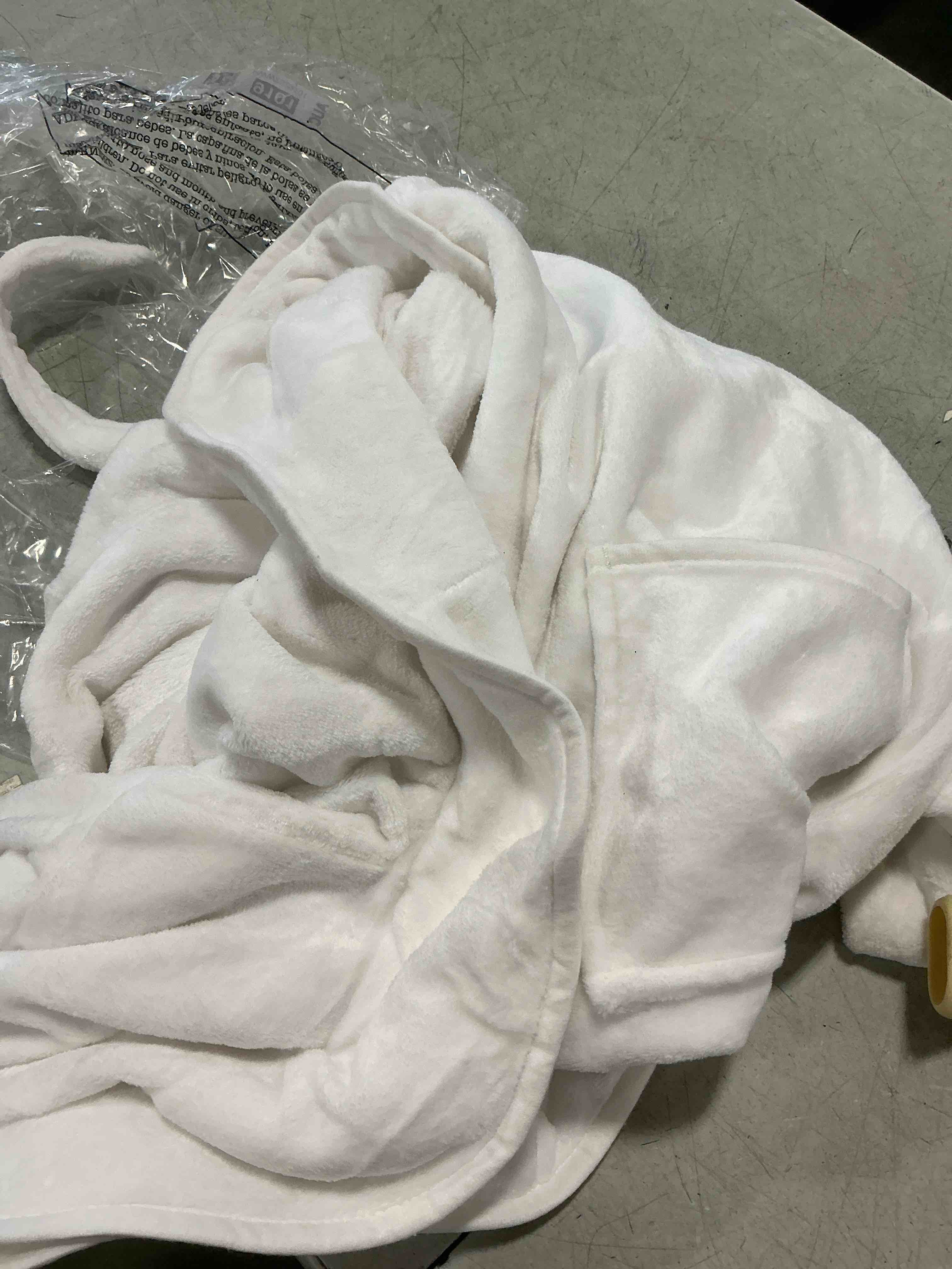 Condition photo showing As Is for NY Threads Women's Fleece Shawl Collar Bathrobe Plush Long Spa Robe, Medium