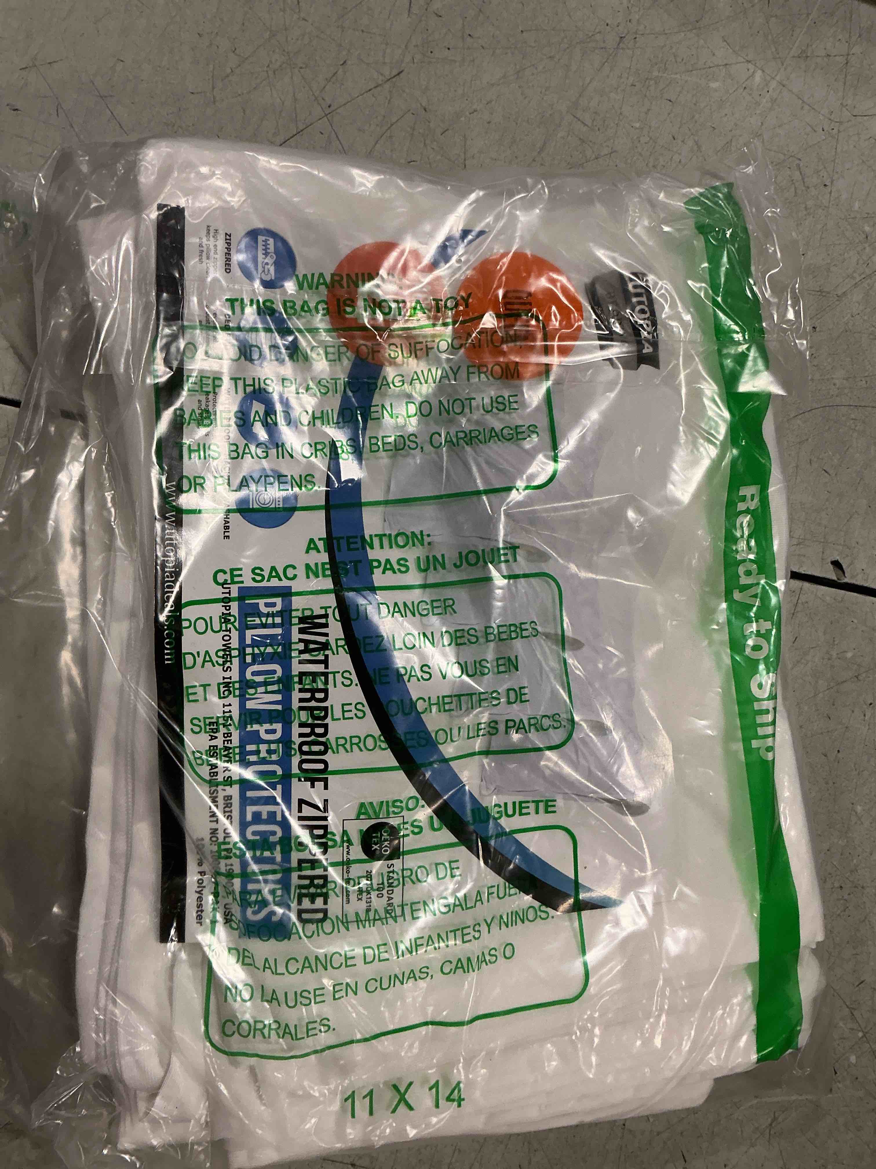 Condition photo showing Good Condition for Utopia Bedding Set of 4 Waterproof Pillow Protectors with Zipper Queen Size (White), Ultra Soft Pillow Covers, Bed Bug and Dust Mite Proof Pillow Encasements, Moisture Wicking Pillow Cases