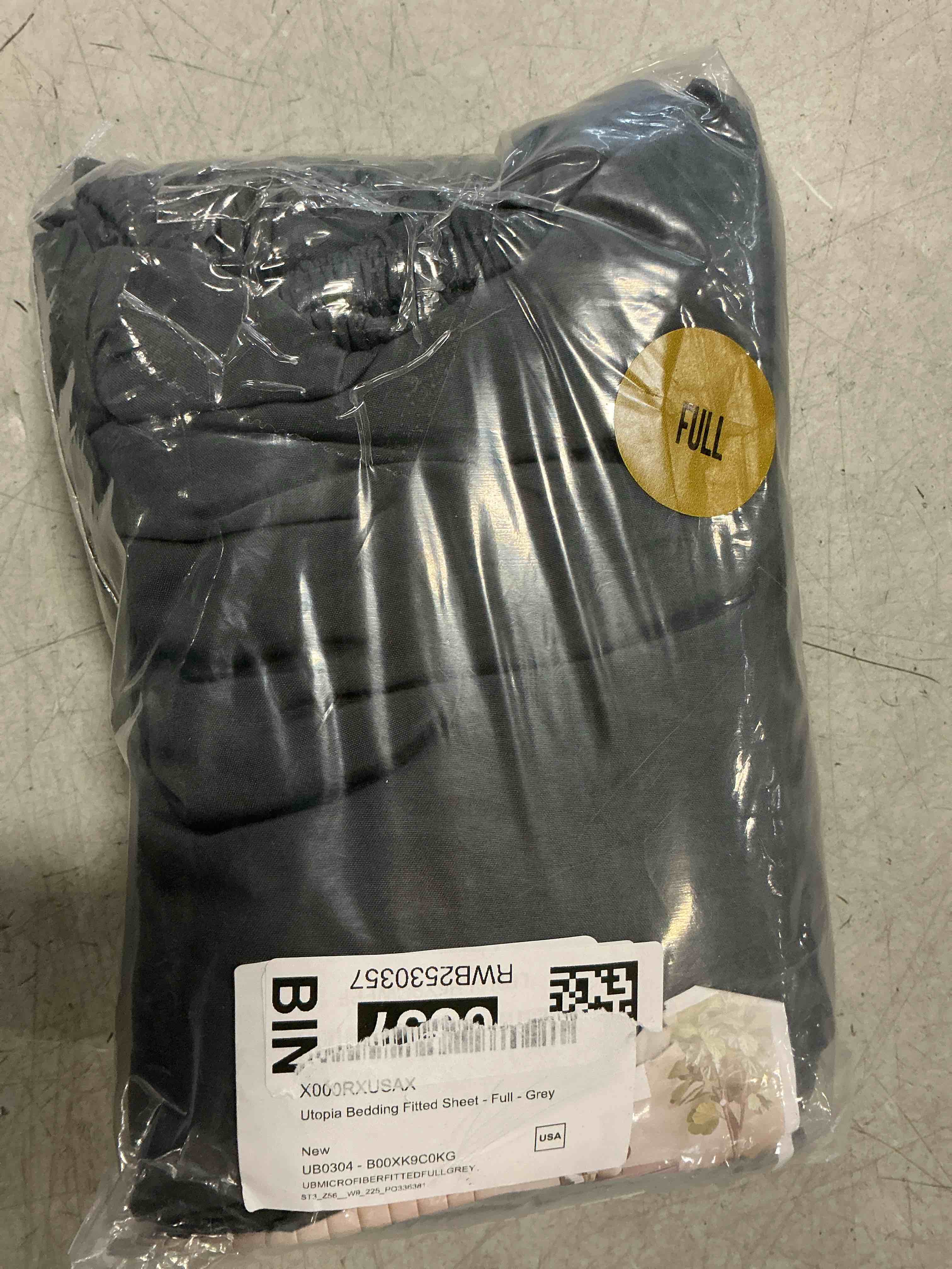 Condition photo showing As Is for Utopia Bedding Full Fitted Sheet - Bottom Sheet - Deep Pocket - Soft Microfiber - Shrinkage and Fade Resistant - Easy Care -1 Fitted Sheet Only (Grey) Grey Full