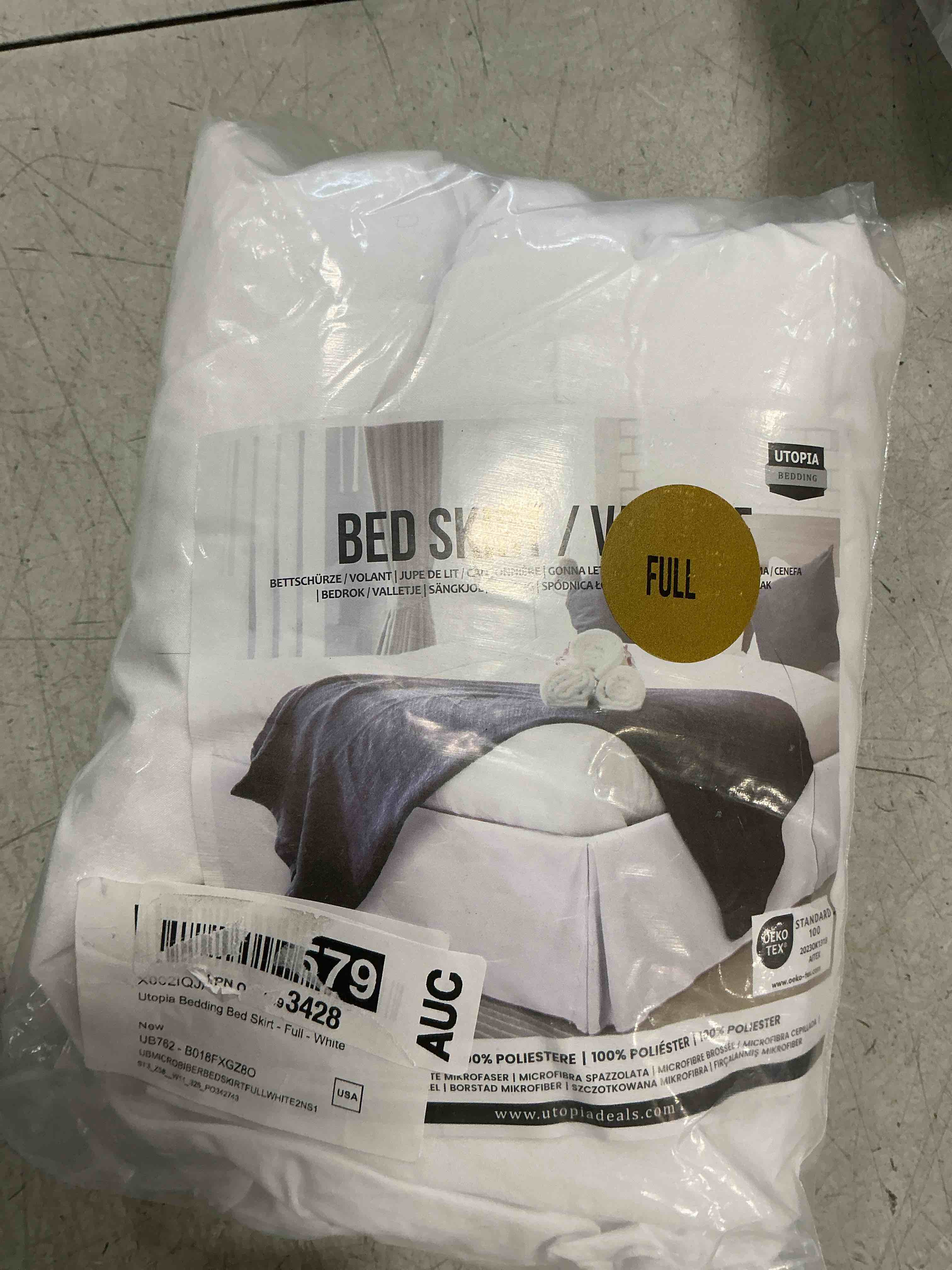 Condition photo showing Good Condition for Utopia Bedding Full Bed Skirt - Soft Quadruple Pleated Ruffle - Easy Fit with 16 Inch Tailored Drop - Hotel Quality, Shrinkage and Fade Resistant (Full, White)