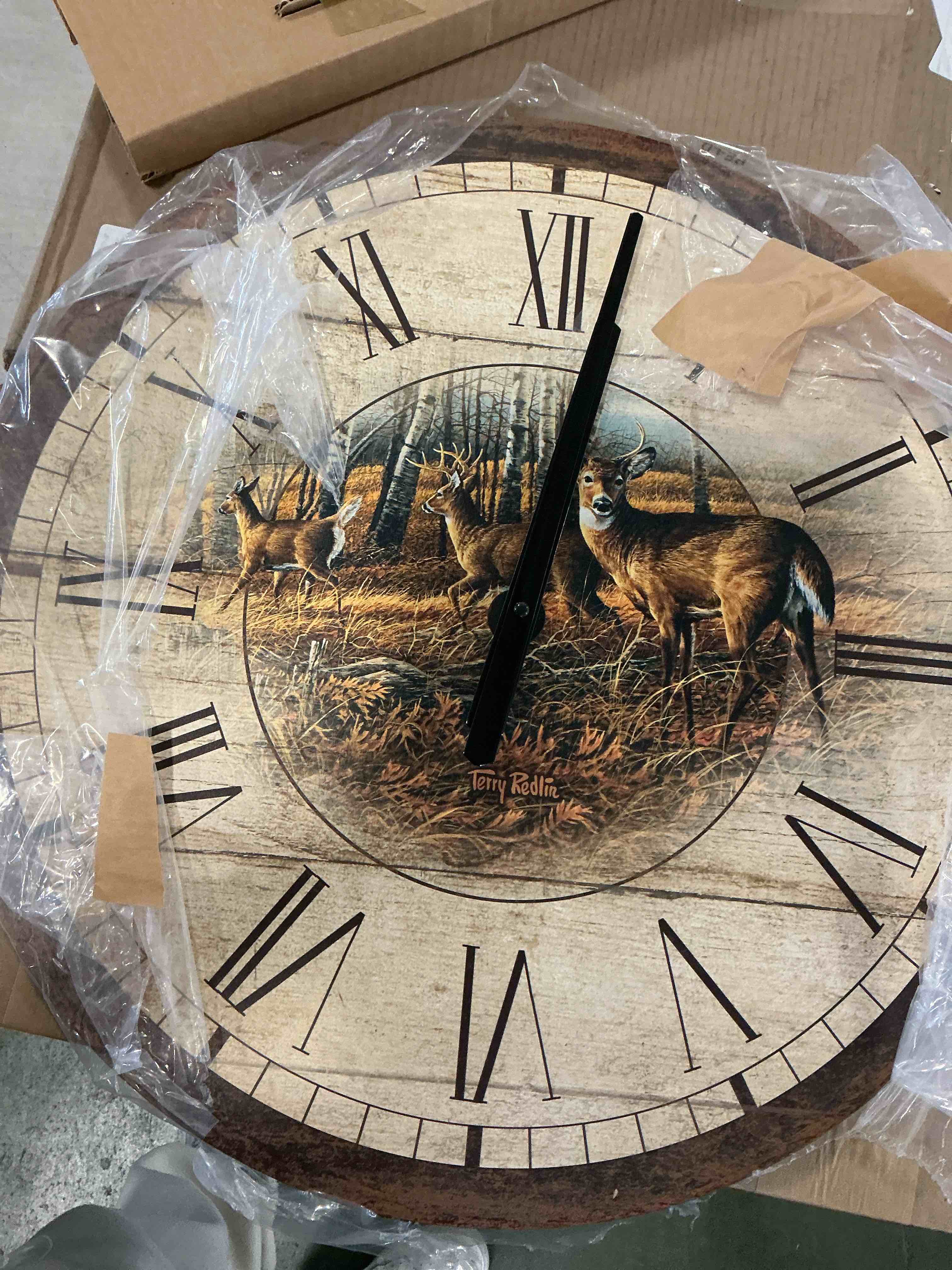 Condition photo showing Good Condition for “Birch Line, The” 21? Round Hanging Clock