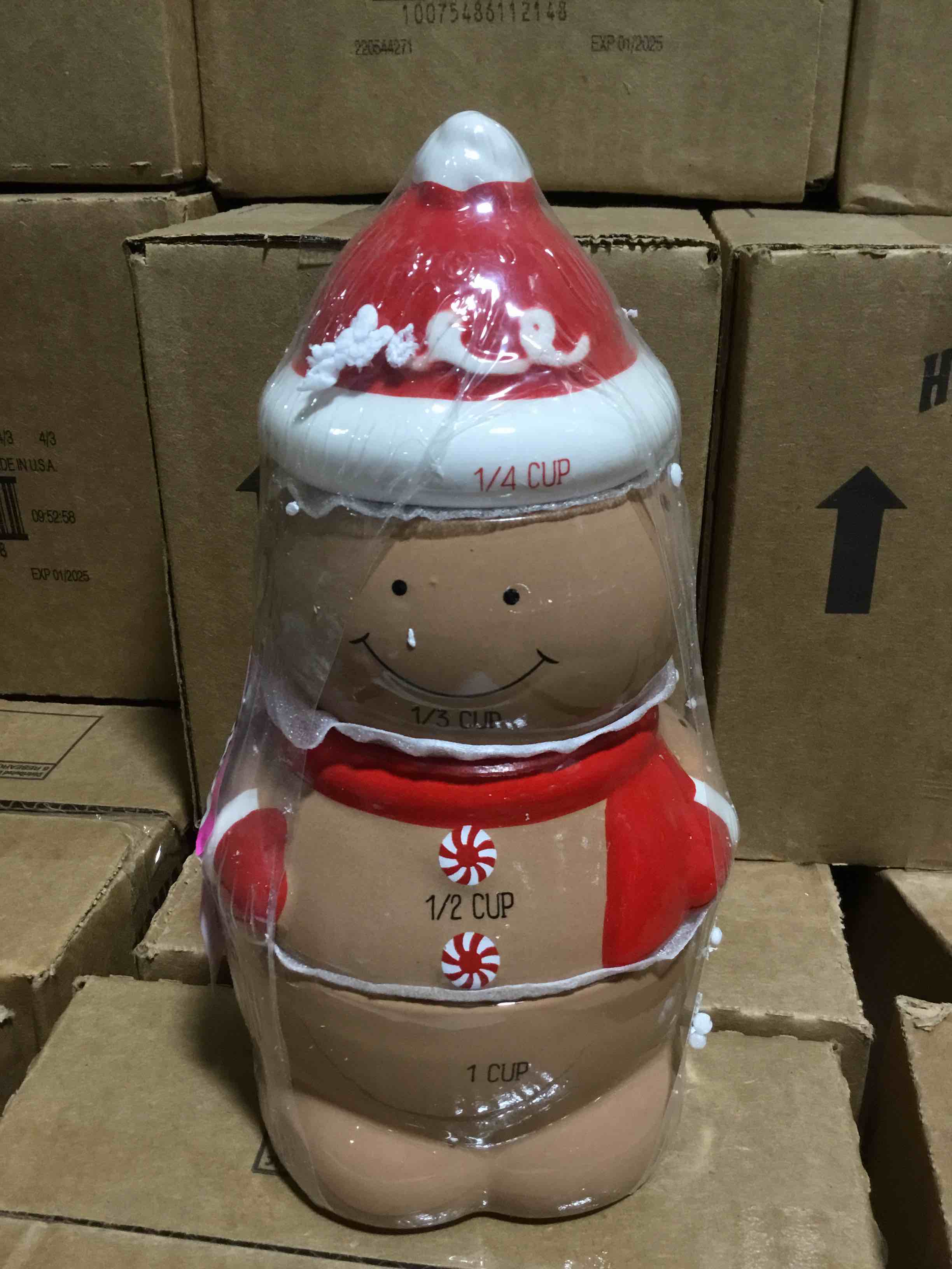 Novelty Ceramic Measuring Cups, Gingerbread 