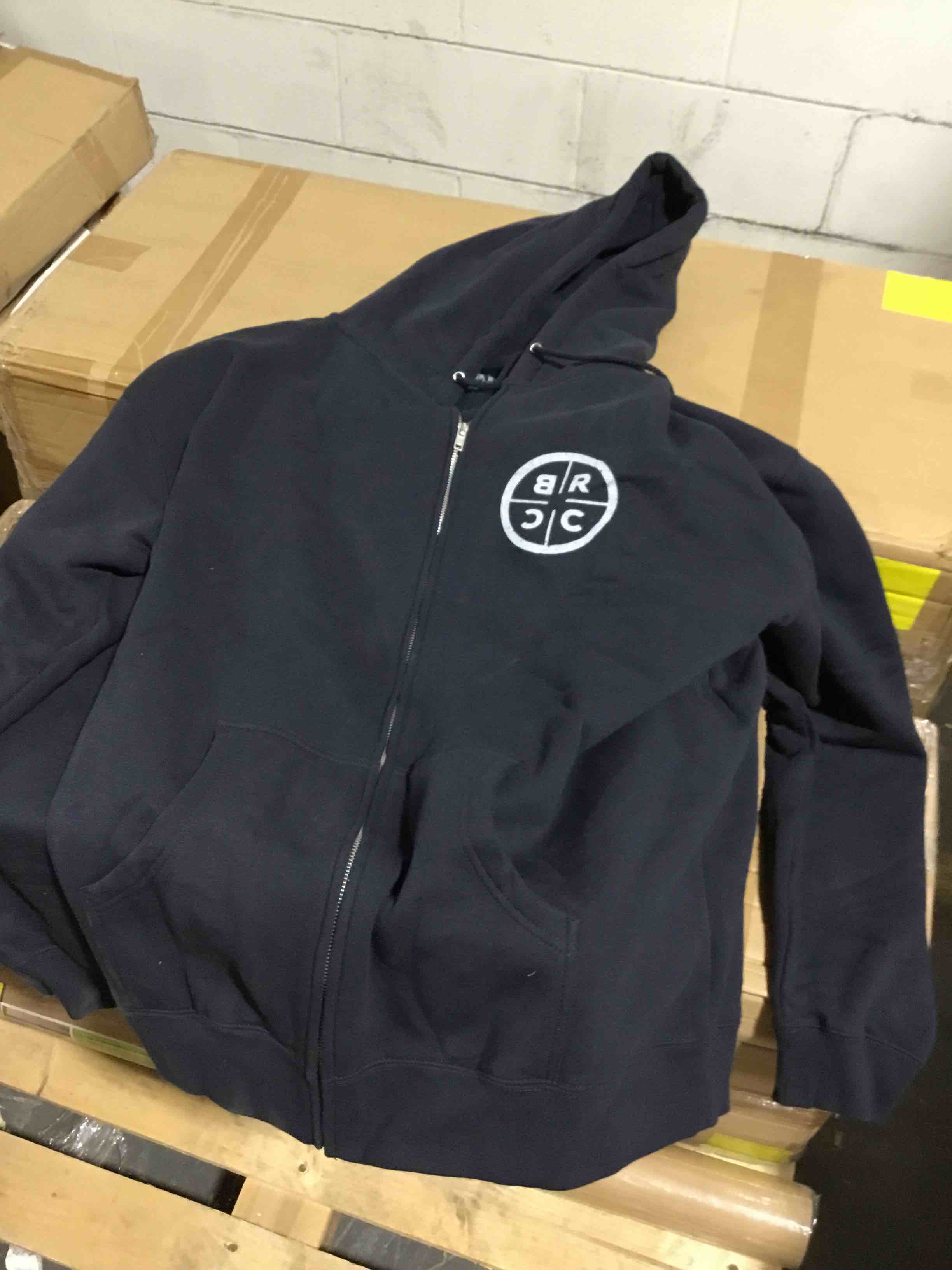 Black Rifle Black Zip Up Jacket, Size 3X