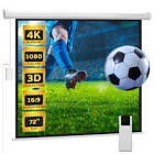 Pyle 72  Portable Motorized Matte White Projector Screen Automatic Projection Display W/ Wall Mount